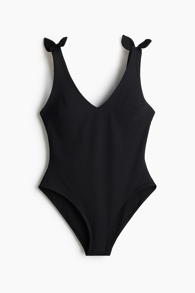Padded-cup swimsuit - Black - 1
