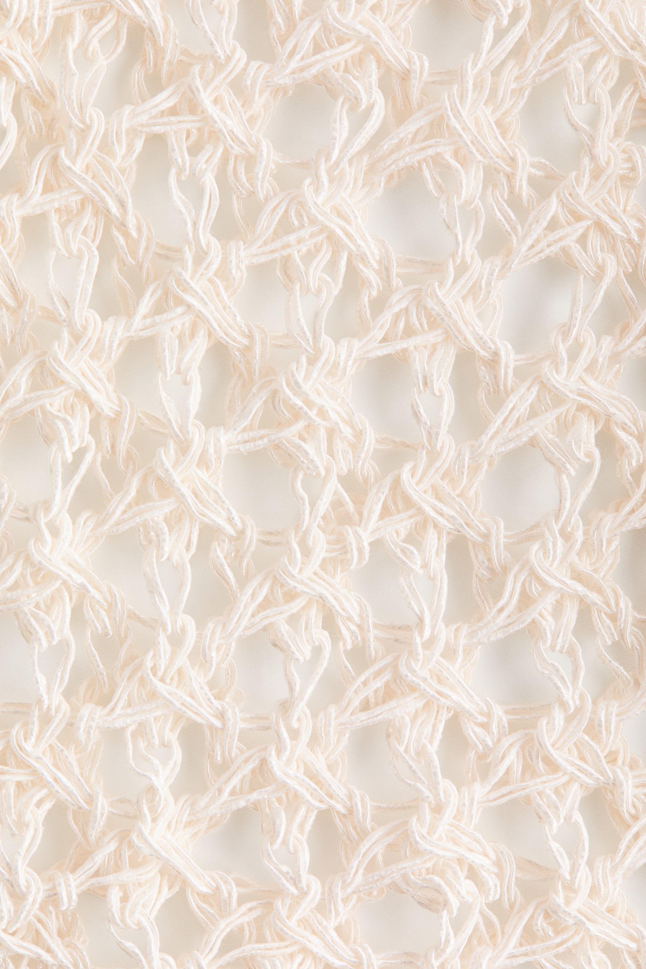 Tie-Detail Crochet-Look Top