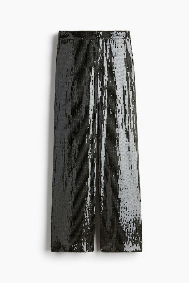 Sequined trousers - Dark green/Black/Burgundy - 1