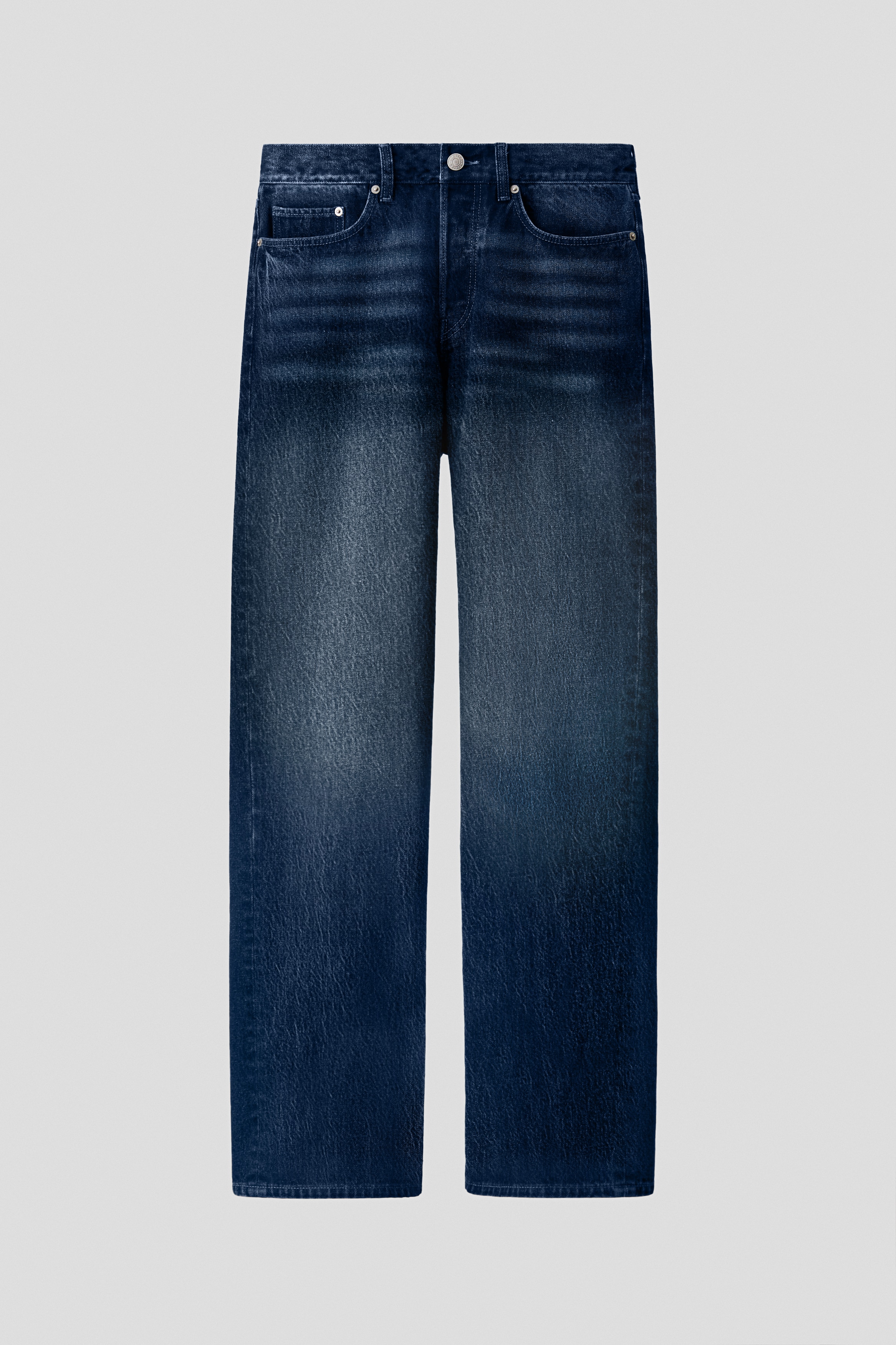 Straight Regular Jeans - Dark denim blue/Dark red/Denim white/Dark denim blue