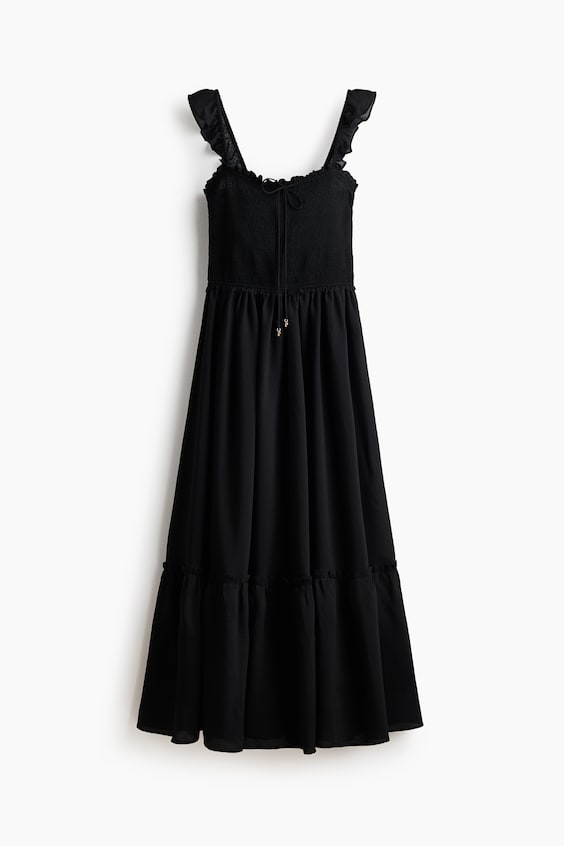 Женские платья H&M Ruffle-Trimmed Smocked-Bodice Dress