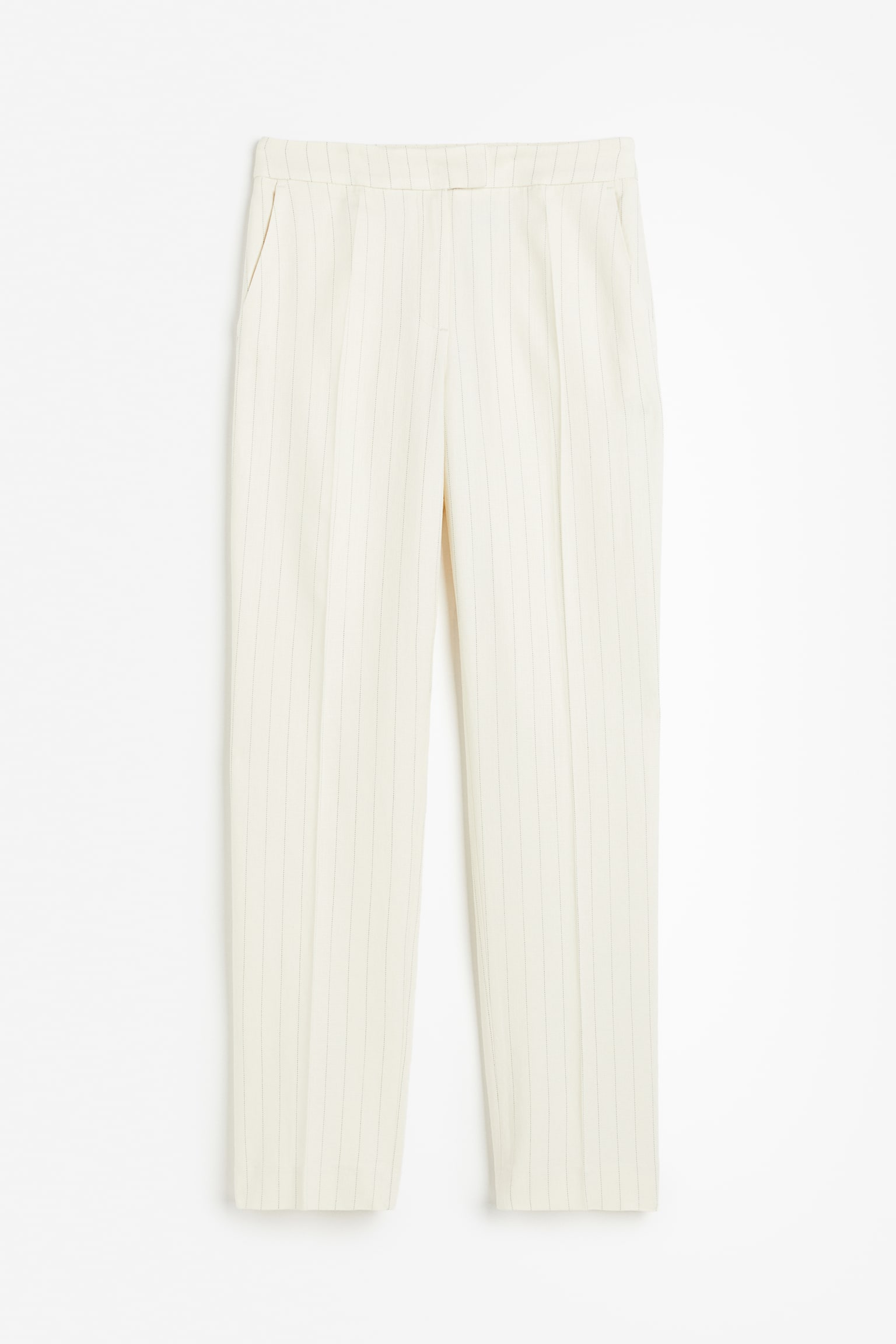 Slim trousers - Cream/Pinstriped/Beige/Black - 2