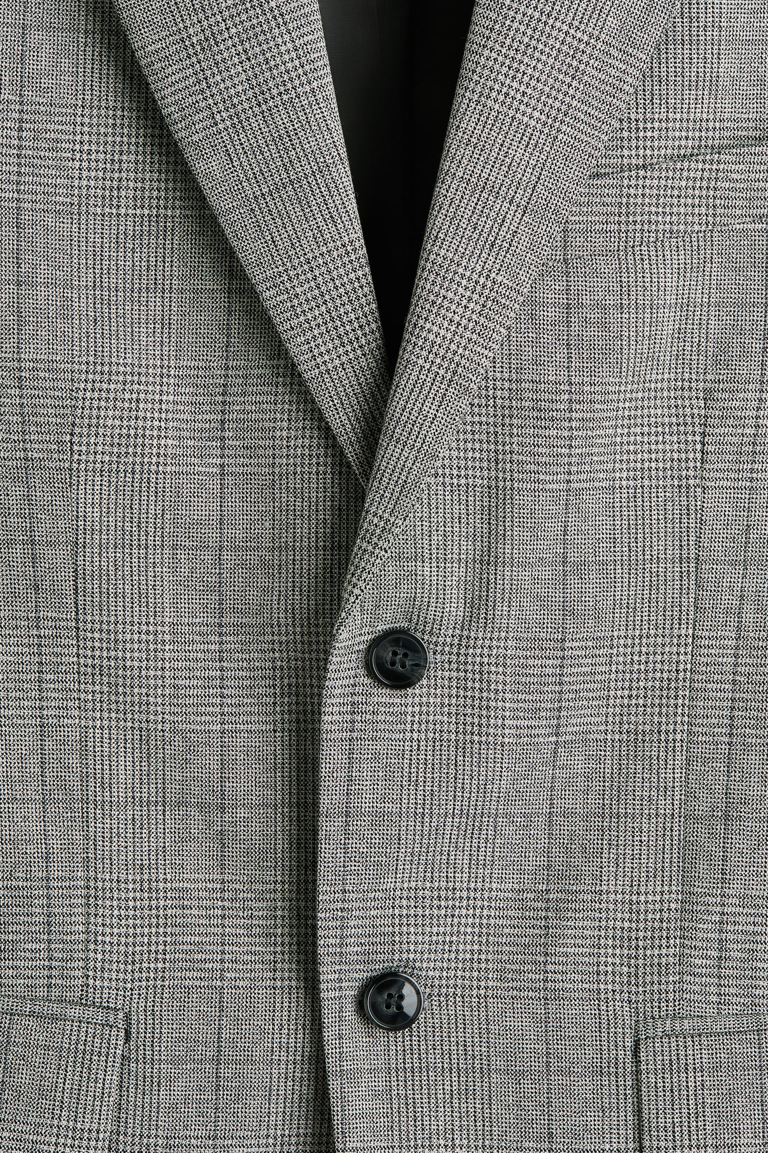 Мужская куртка H&M Regular-Fit Single-Breasted, цвет: Серый / Клетчатый — фото 7
