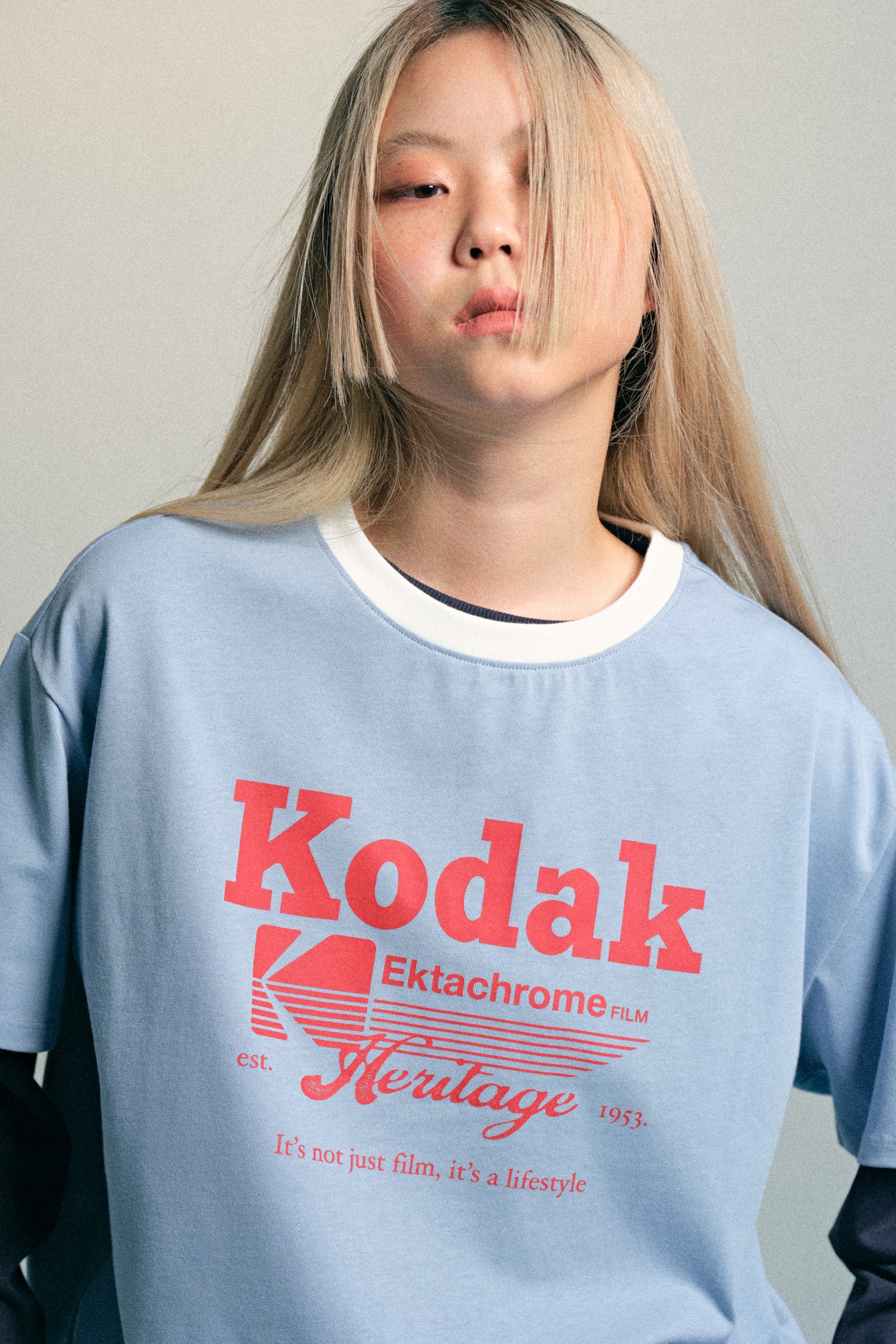 Áo thun in hình - Màu xanh dương nhạt/Kodak/Màu xanh lá đậm/Kodak - 3