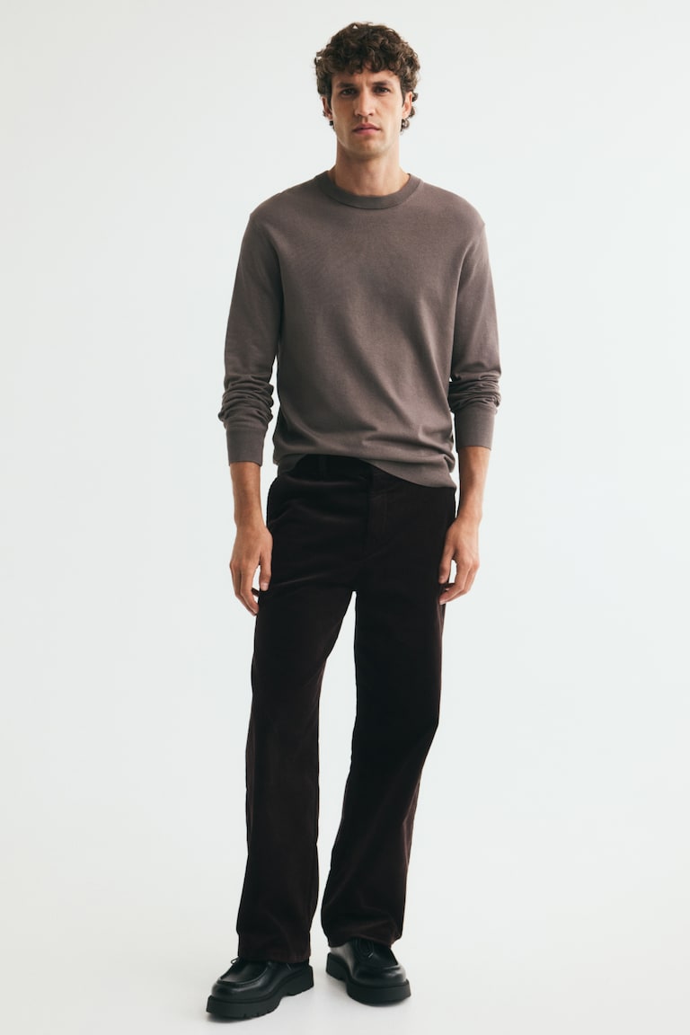 Pantalone od rebrastog somota Relaxed Fit