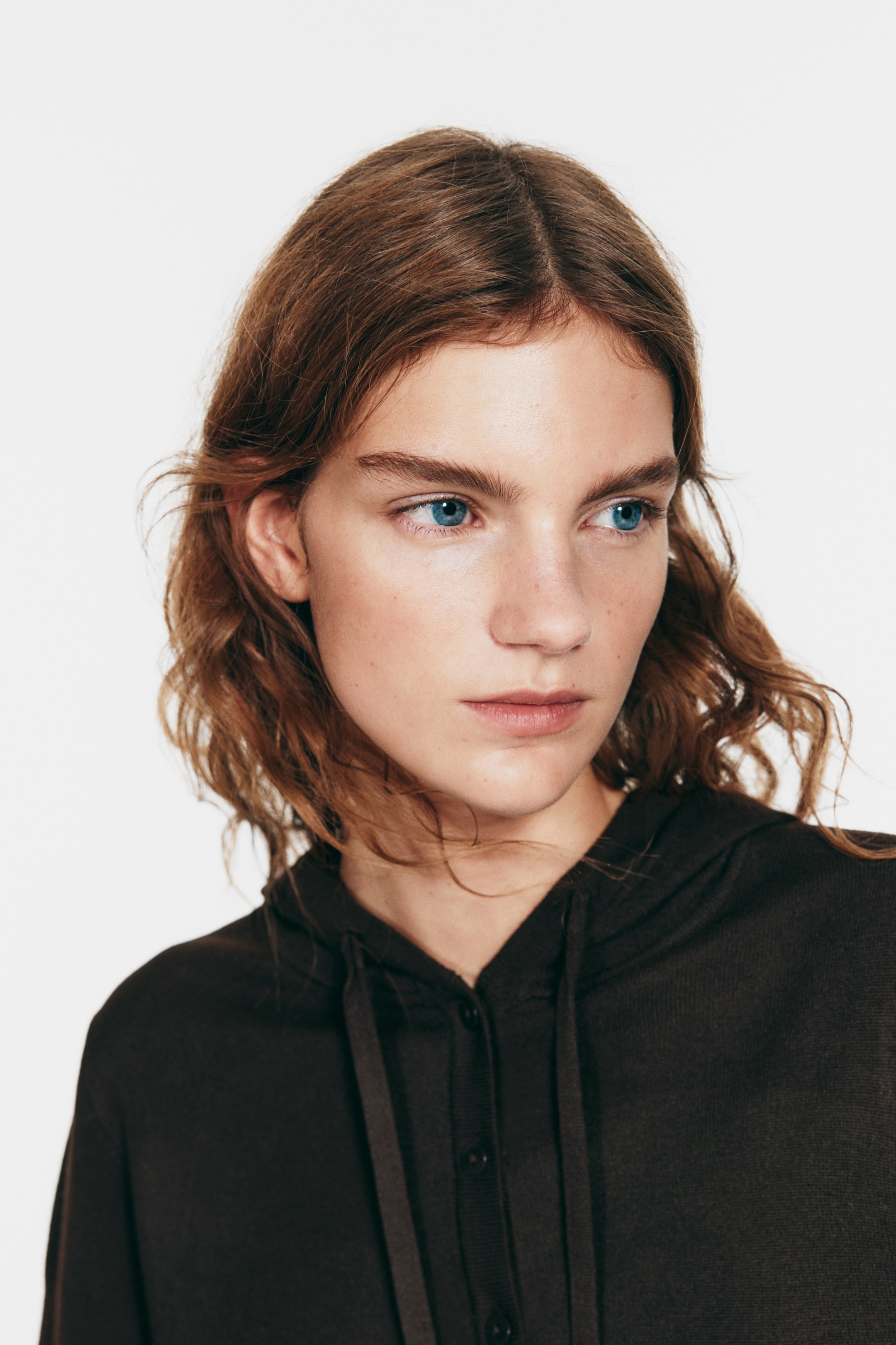 이미지 확대 보기: 후드 가디건 - 다크 브라운 - 여성 | H&M KR 1