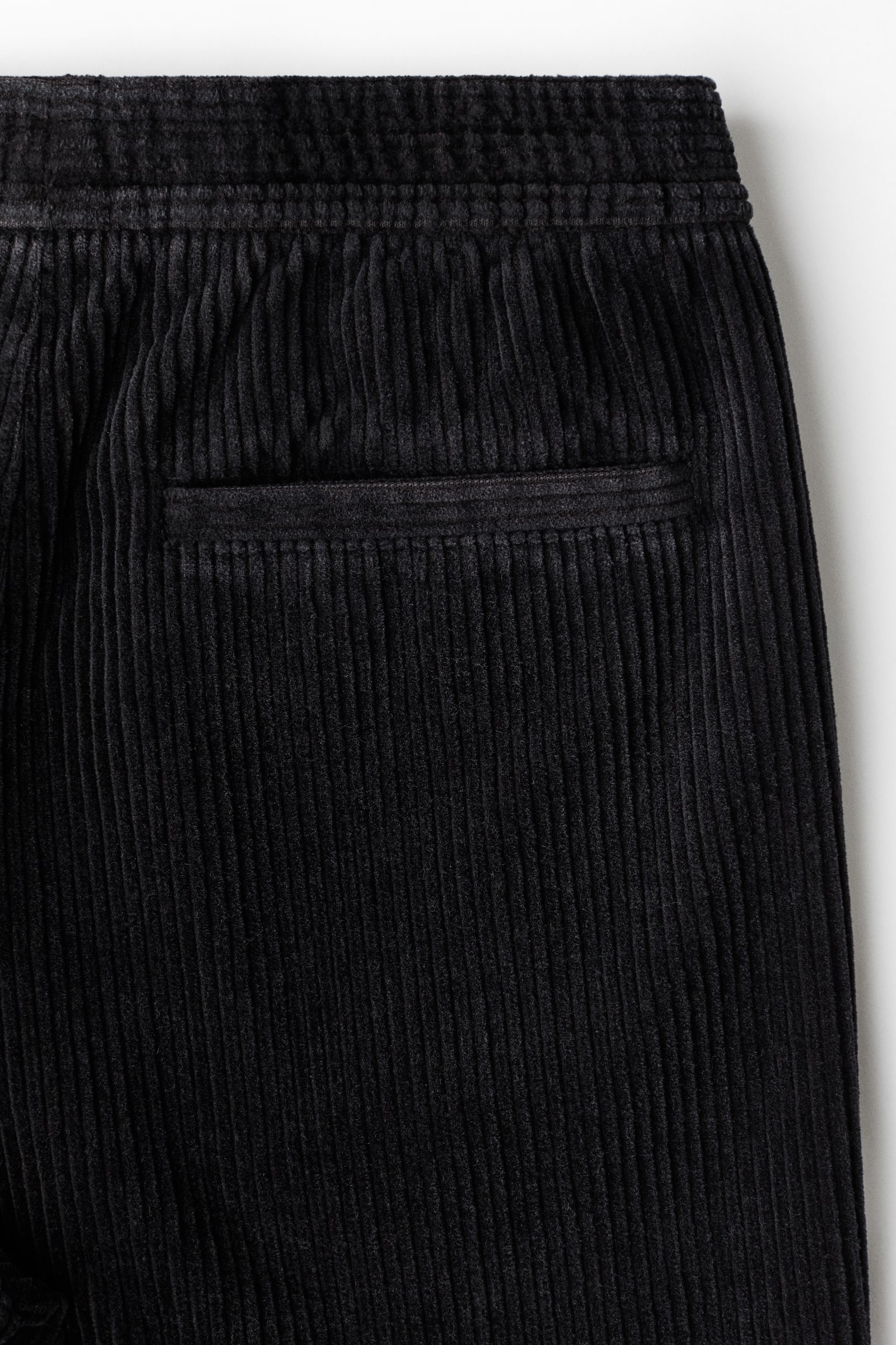 Мужские шорты H&M Loose-Fit Corduroy, цвет: Чёрный — фото 6