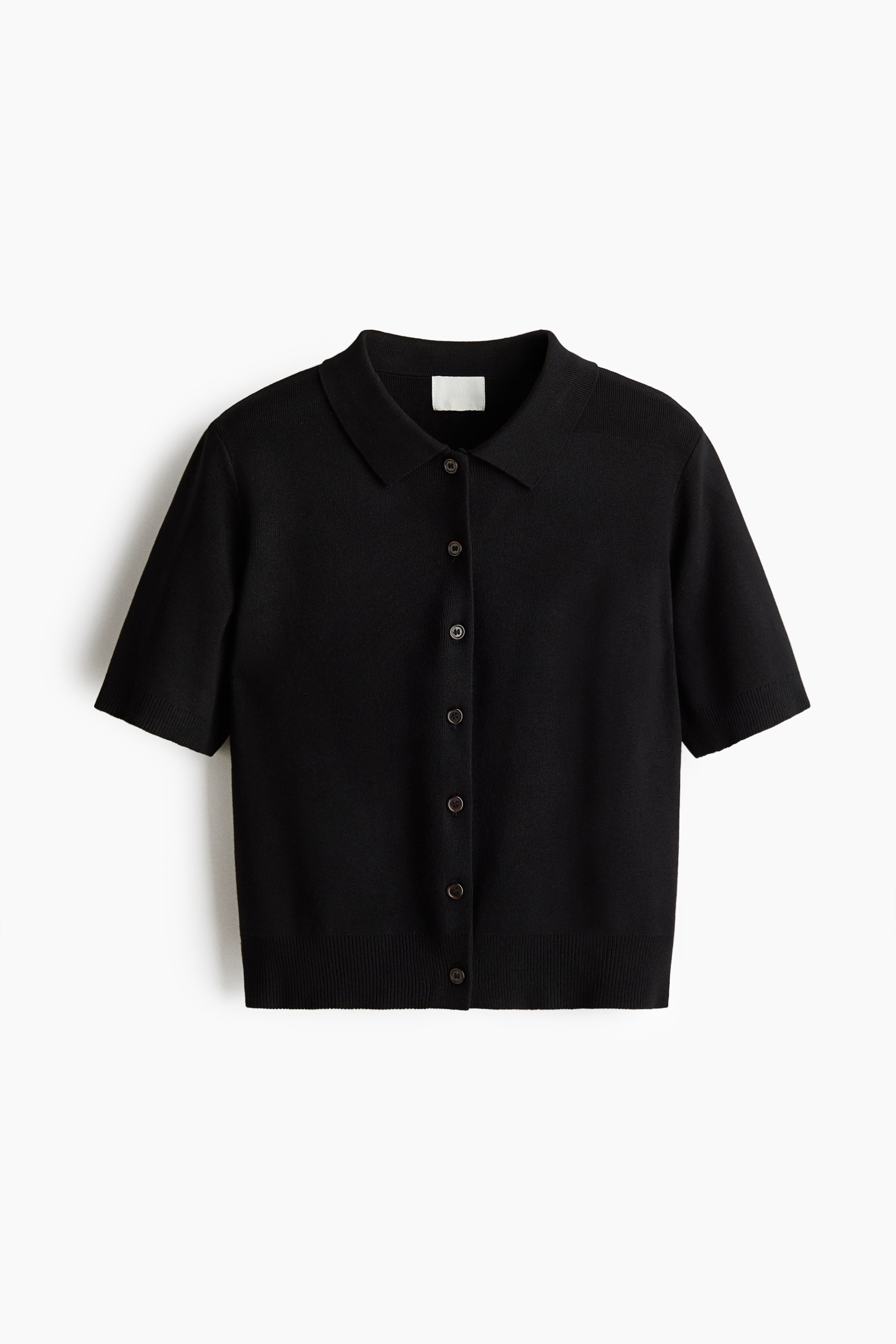 Zobacz większy obraz: Kardigan z kołnierzykiem - Czarny - ONA | H&M PL 1