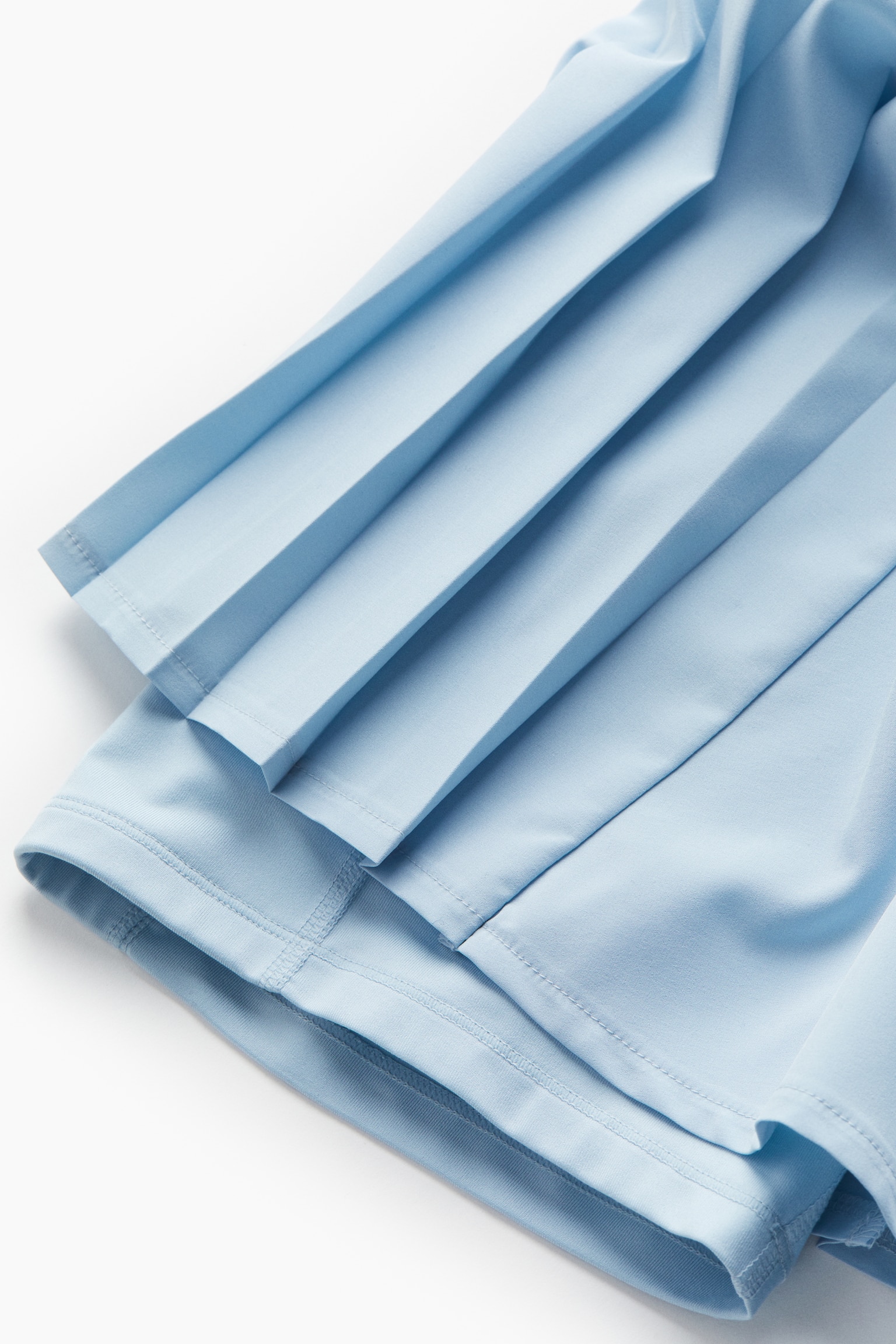 Pleated Tennis Skirt In DryMove™ - Light blue/White/Dark grey/Black - 4