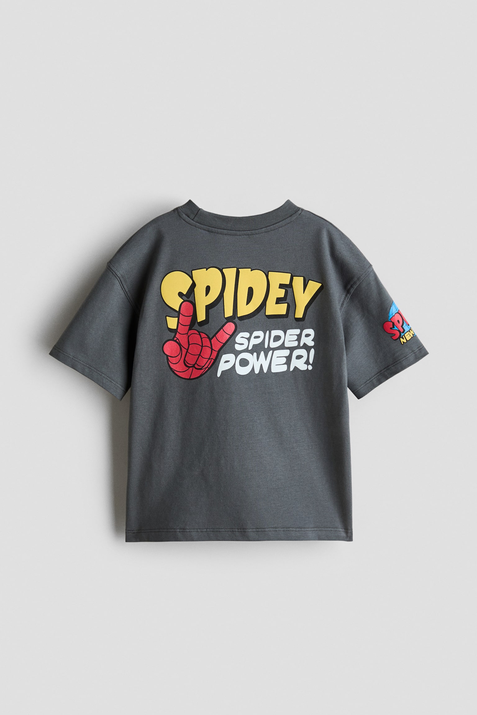 Loose-fit printed T-shirt - Grey/Spider-Man - 3