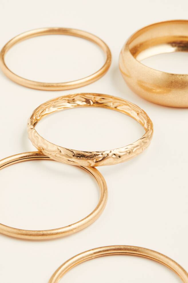 5-pack bangles - Gold-coloured/Silver-coloured - 3