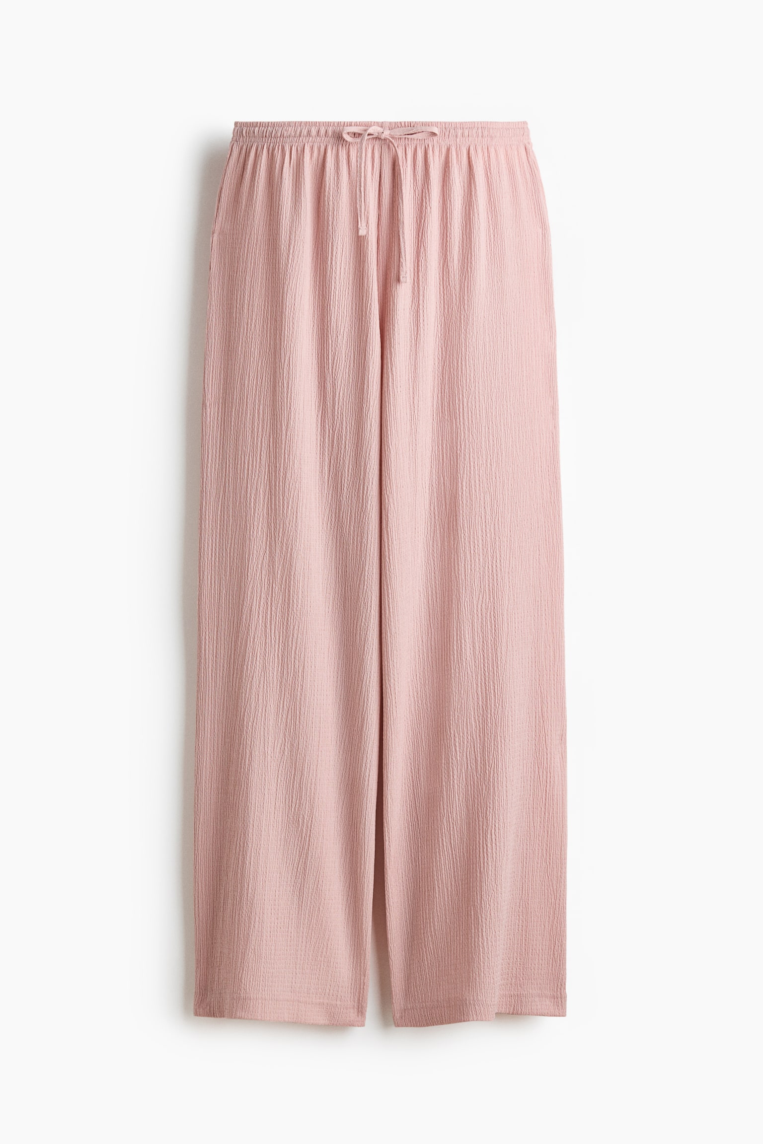 Wide-cut Pull-on Pants - Light dusty pink/Black/Dark brown/Dark rust red/Dark brown/striped - 1