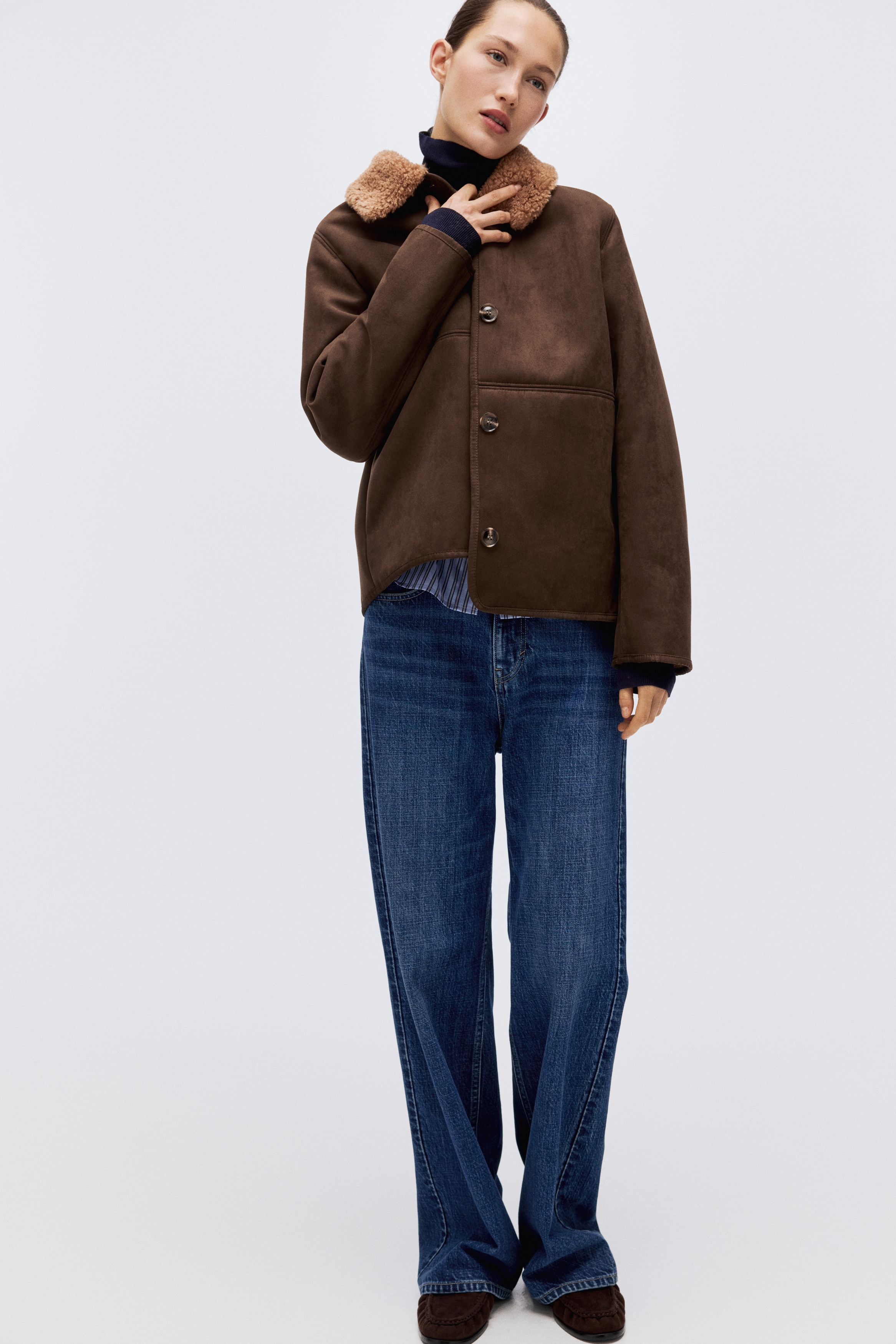 Teddy-collared jacket
