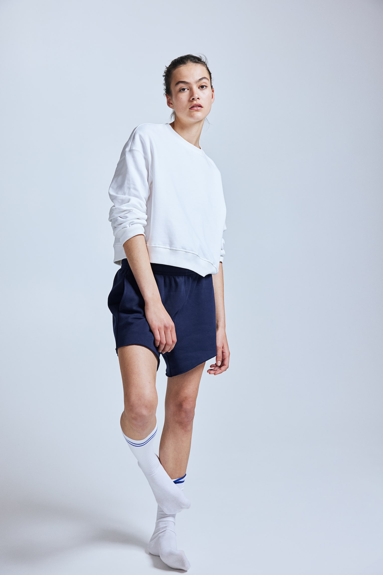 Sweatshirt shorts - Navy blue/Light grey marl/Bright red/Red/Black/Light grey marl/Khaki green/Light blue - 1