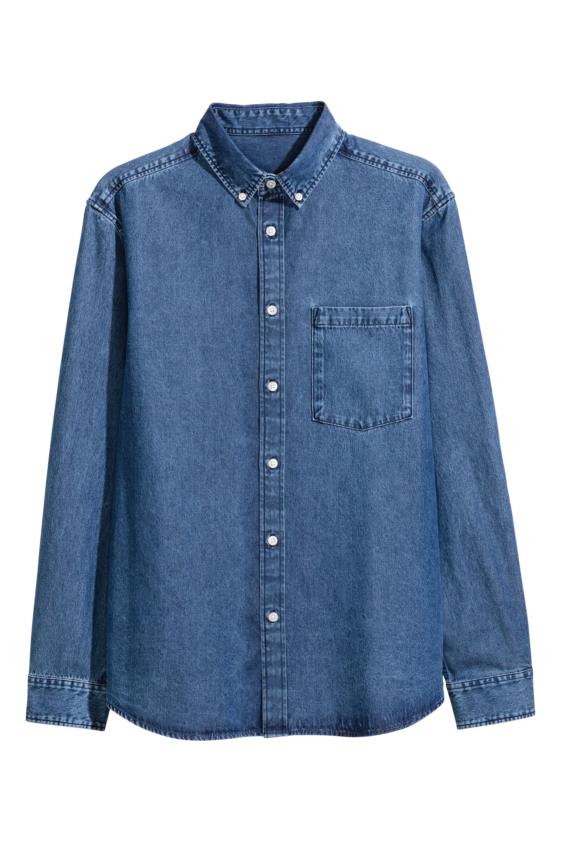 View larger image: Denim shirt - Denim blue - Men | H&M GB 1