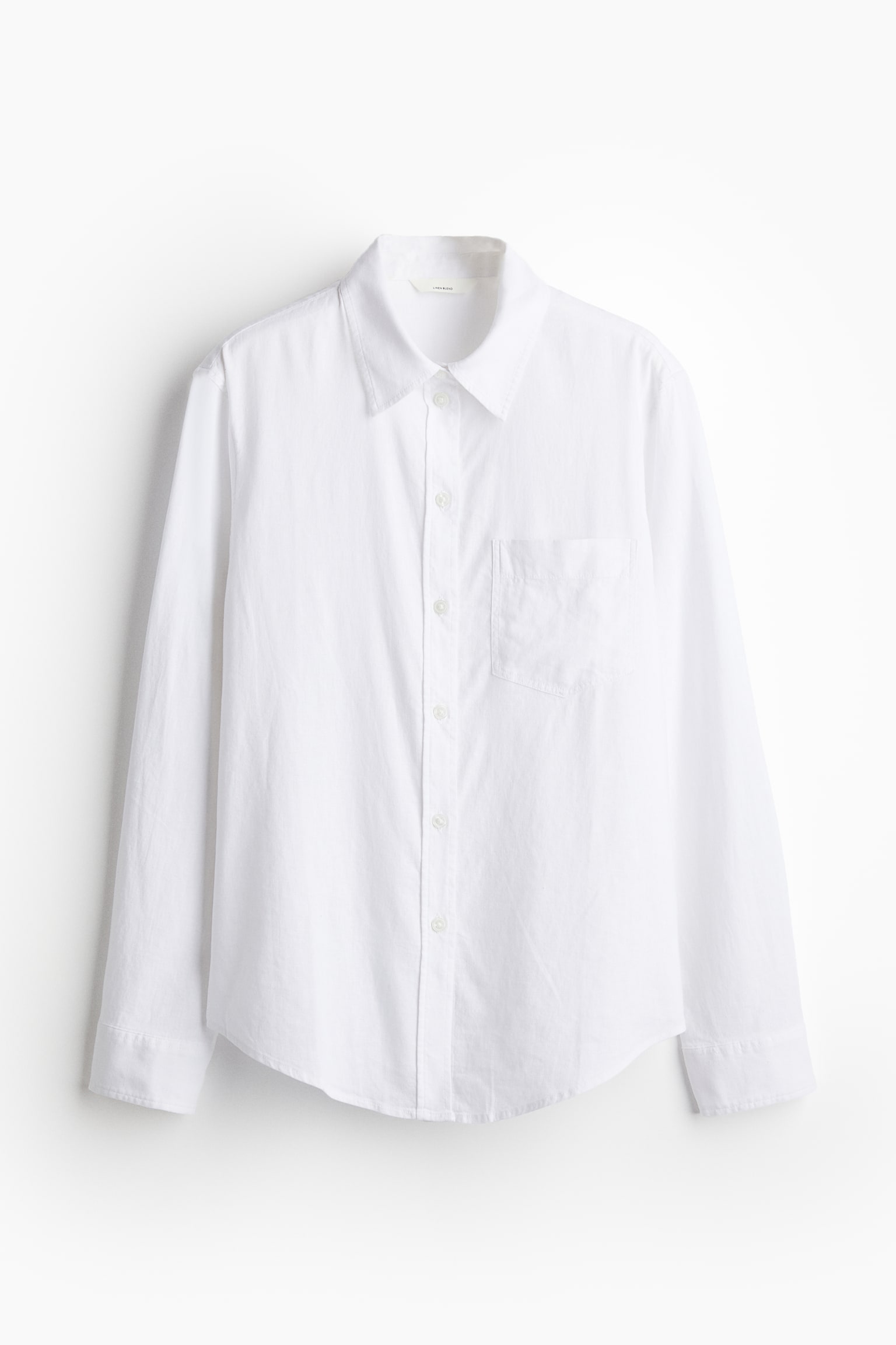 Linen-blend shirt - White - 2