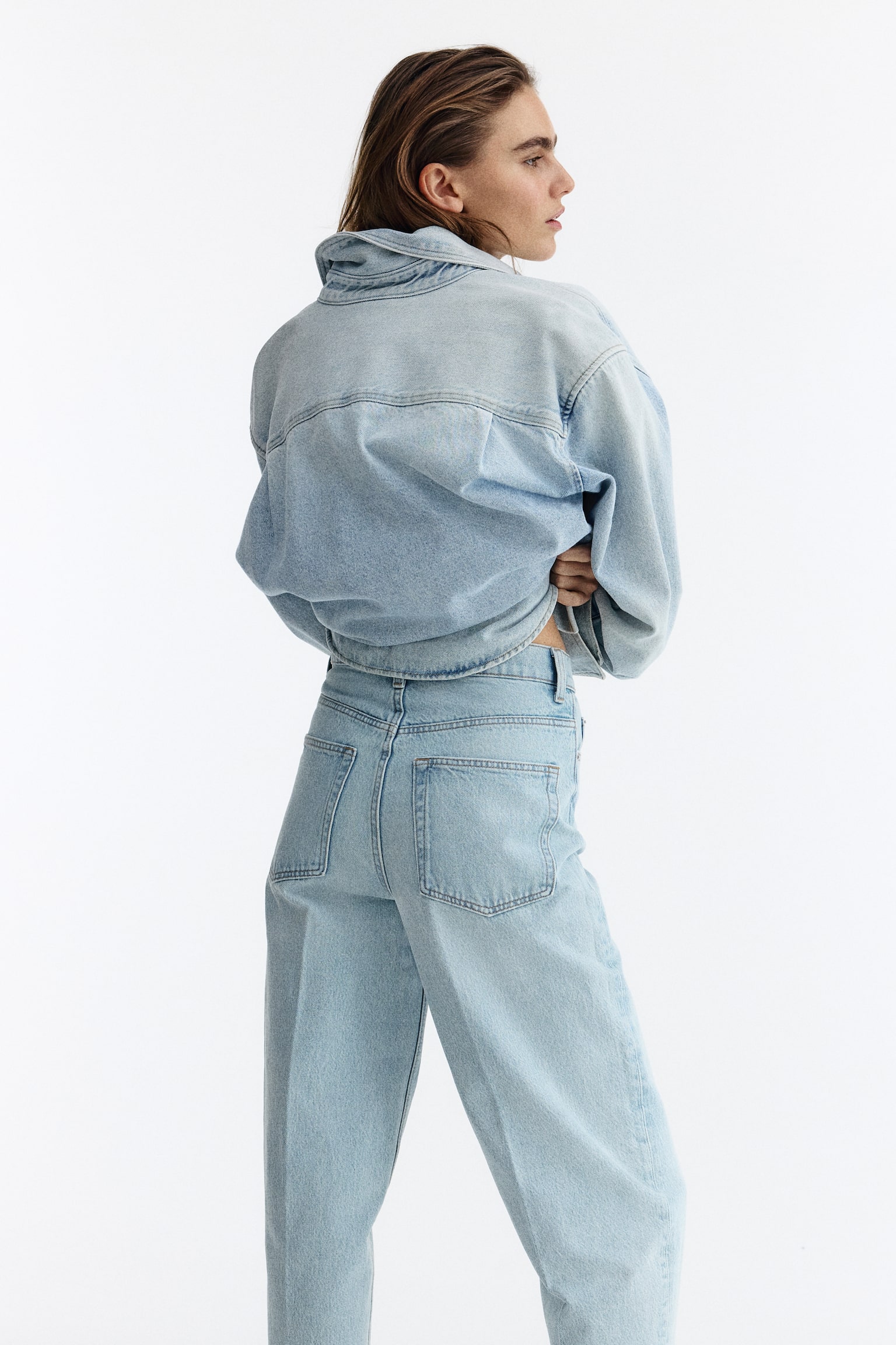 Barrel High Ankle Jeans - Blasses Denimblau/Helles Denimblau/Denimblau/Denimblau/Grau - 5