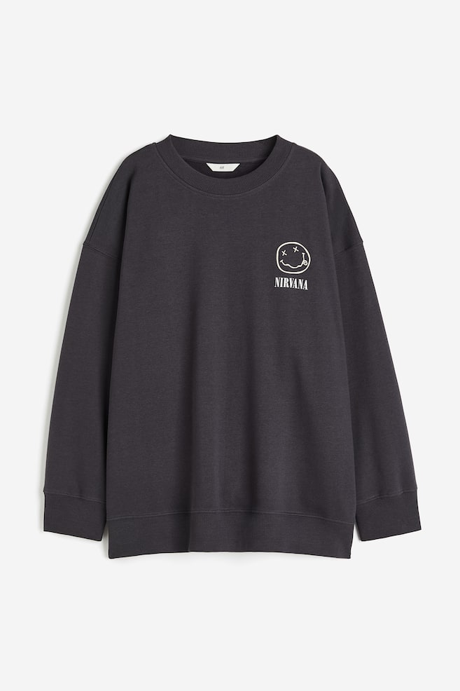 Oversized sweatshirt - Dark grey/Nirvana/Light grey marl/Nirvana - 2