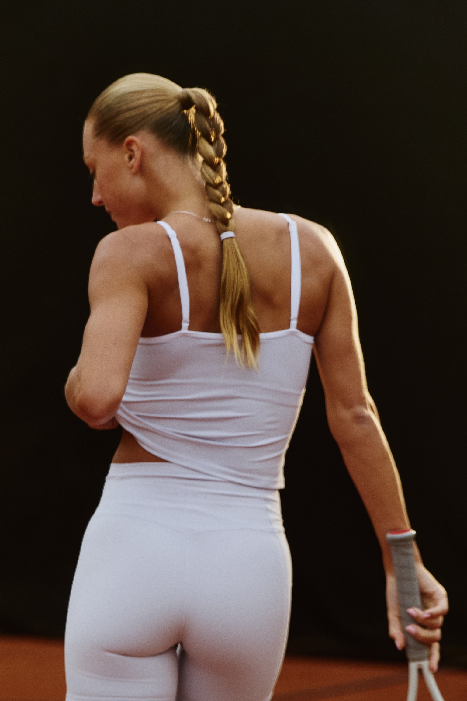 מכנסי טייץ ספורט קצרים SoftMove™‎ - לילך/שחור - 3