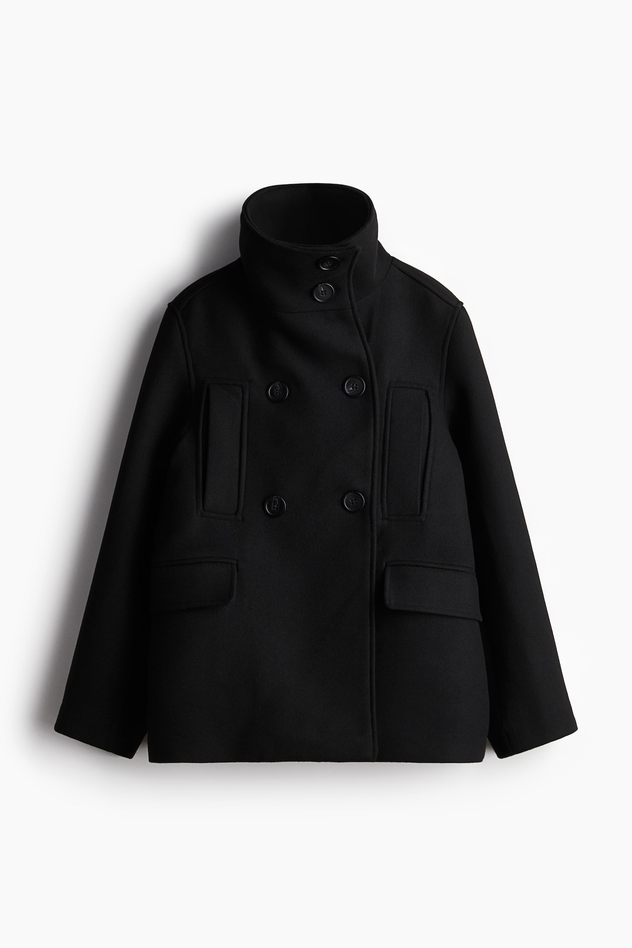 Veste avec col montant Noir FEMME H&M FR