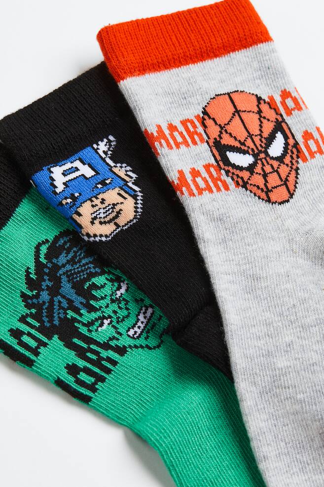 5-pack patterned socks - Red/Marvel Comics/Green/Ninjago/Bright blue/Sonic the Hedgehog/Light grey marl/Disney/dc/dc/dc/dc/dc/dc/dc - 2