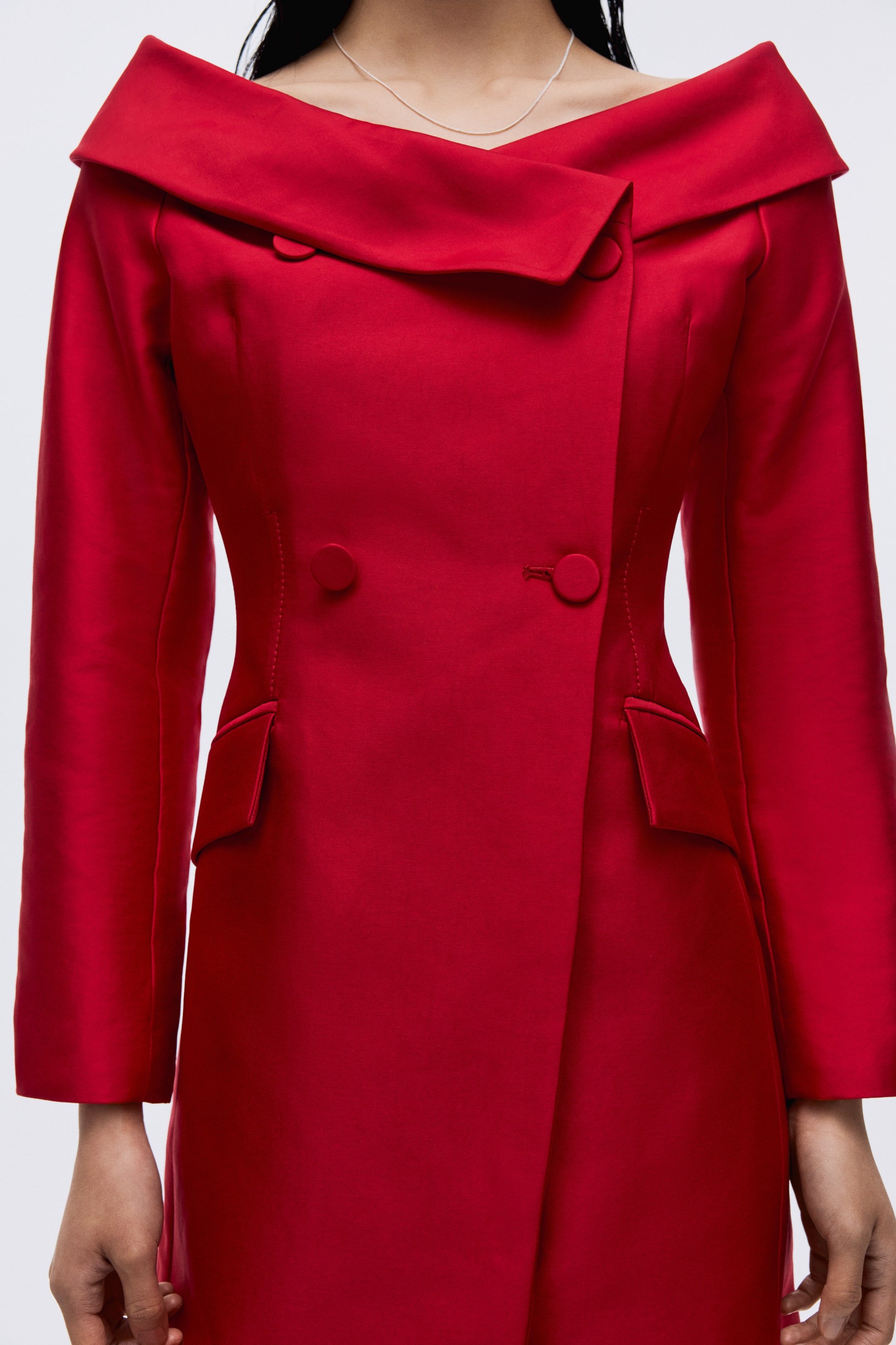 Ingrandisci l'immagine: Abito blazer a doppio petto - Rosso acceso - DONNA | H&M CH 2