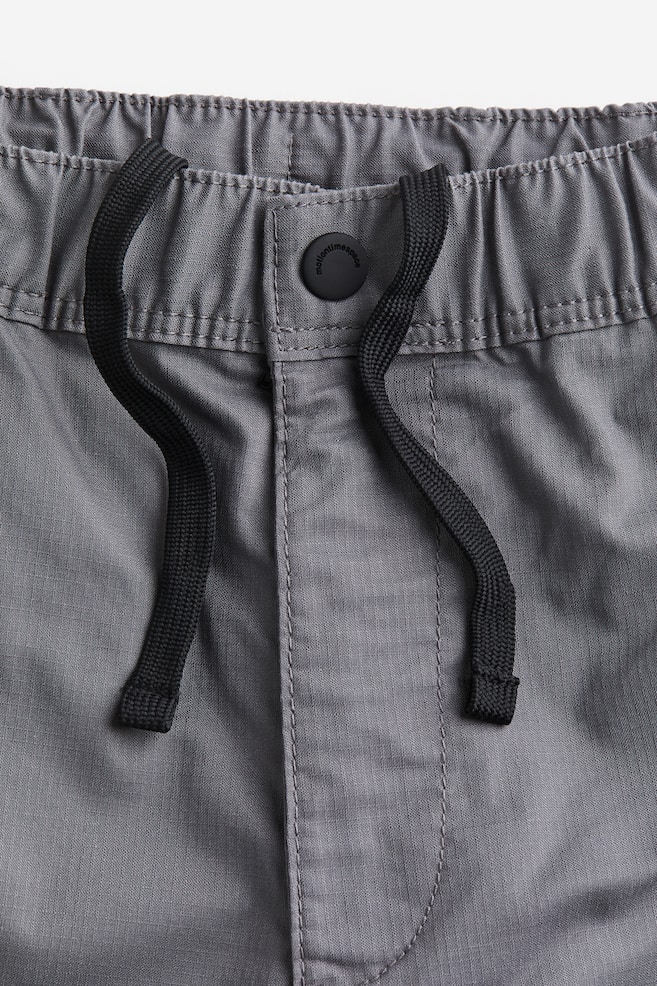 Pantalon cargo Regular Fit en tissu ripstop - Gris/Noir/Vert kaki foncé/Beige - 6