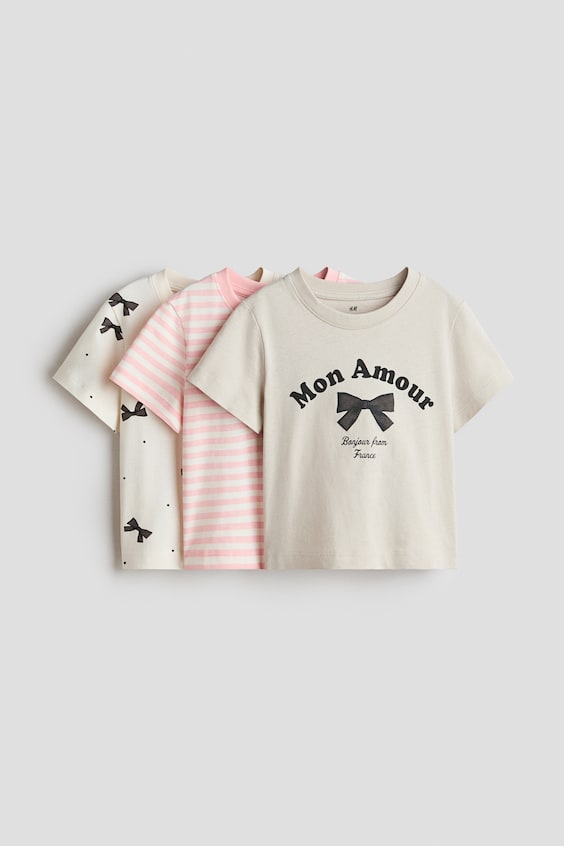 Детские футболки H&M 3-Pack Printed T-Shirts