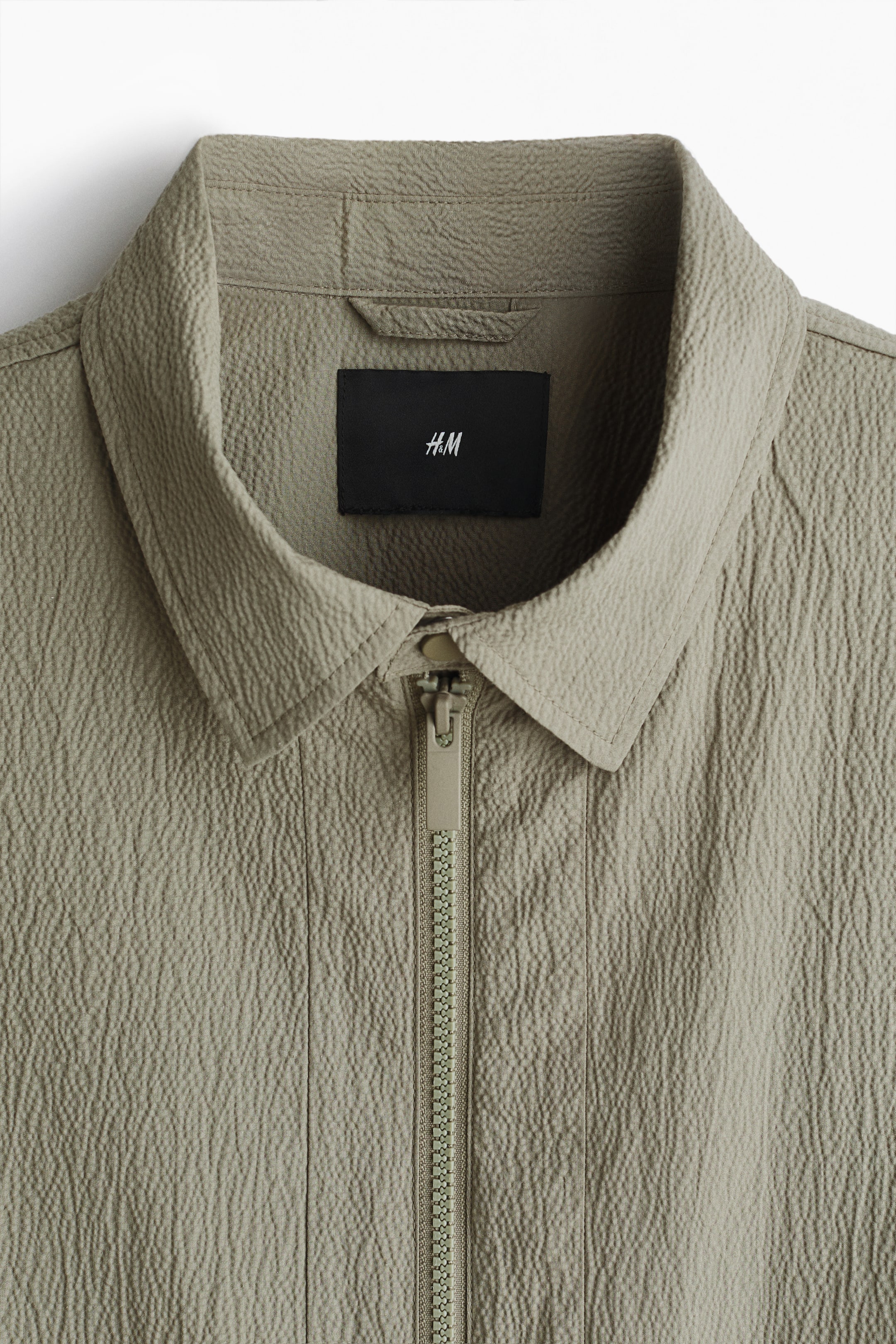 View larger image: Short-sleeved jacket - Light khaki green - Men | H&M SG 2
