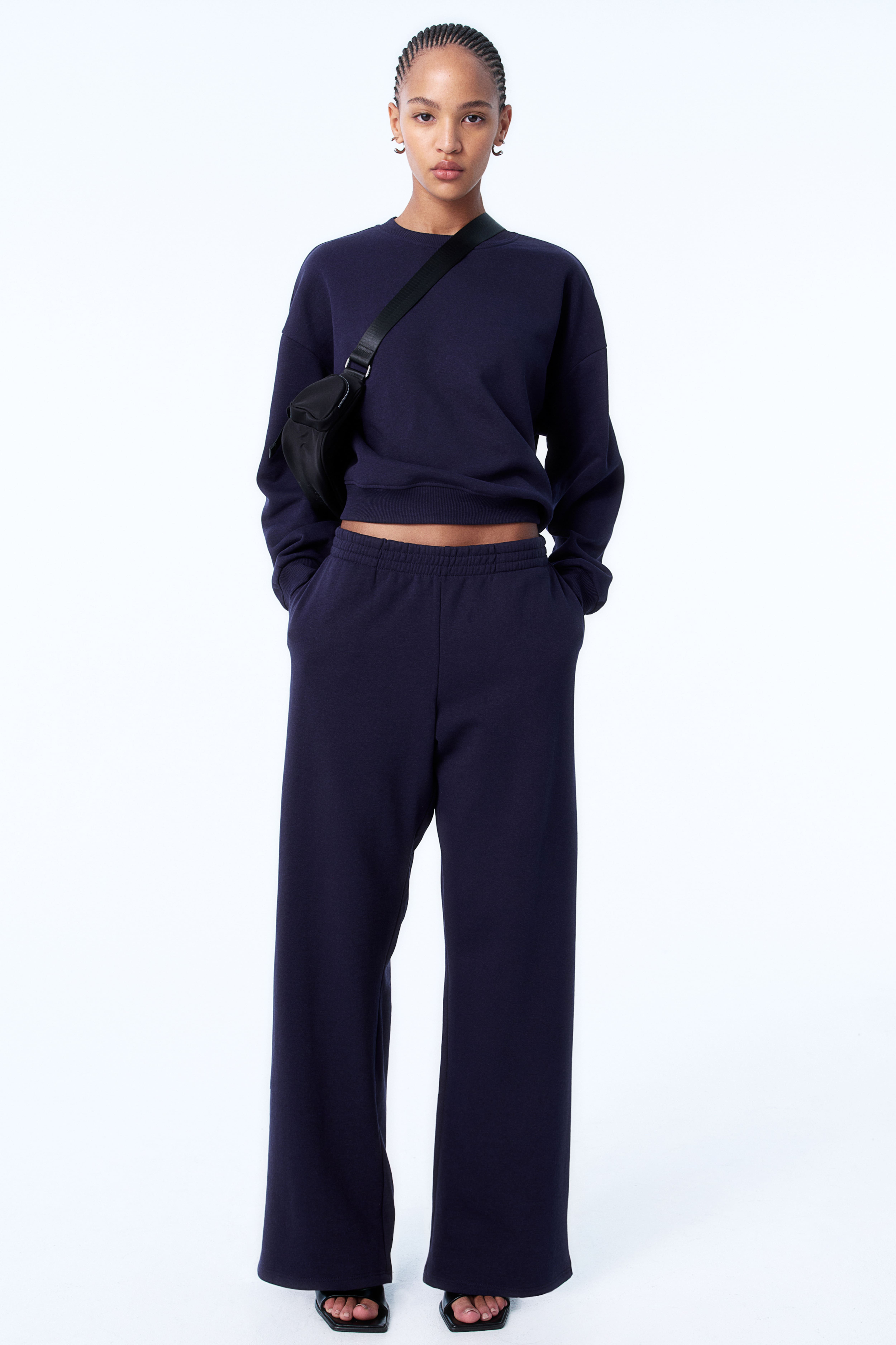 Navy blue sweatsuit on sale