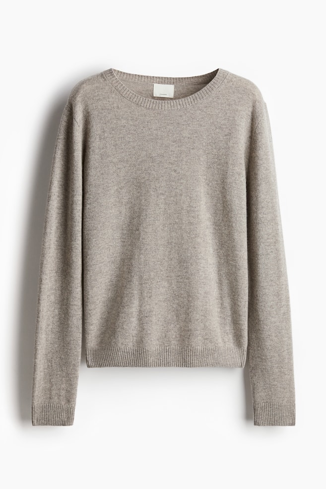 Fine-knit cashmere jumper - Mole/Black/Dark grey - 1