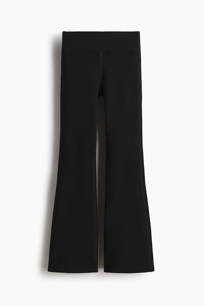 Warm Flared Sports Leggings with ThermoMove™ - Black - 1