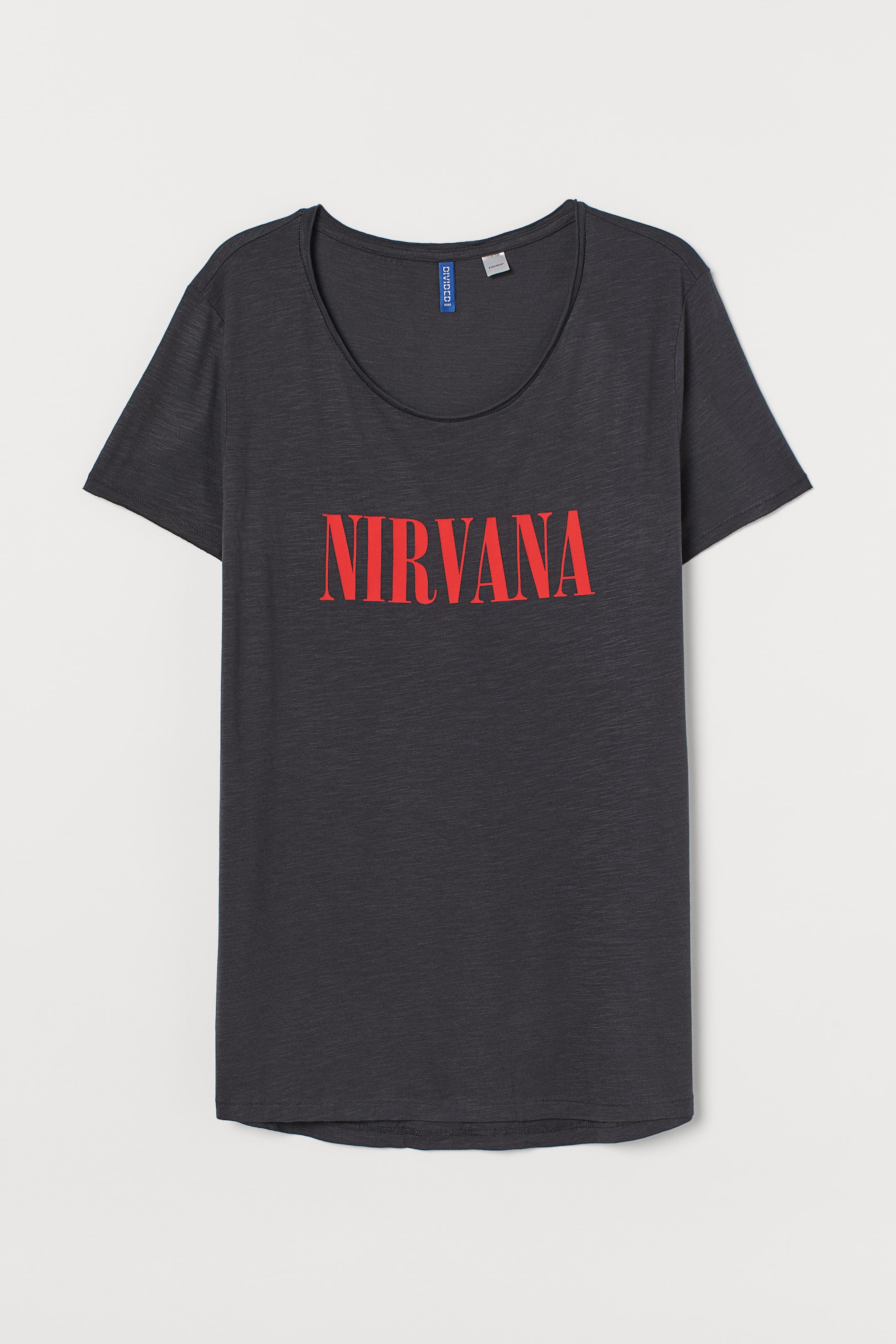 View larger image: Printed T-shirt - Dark grey/Nirvana - Men | H&M HK 1
