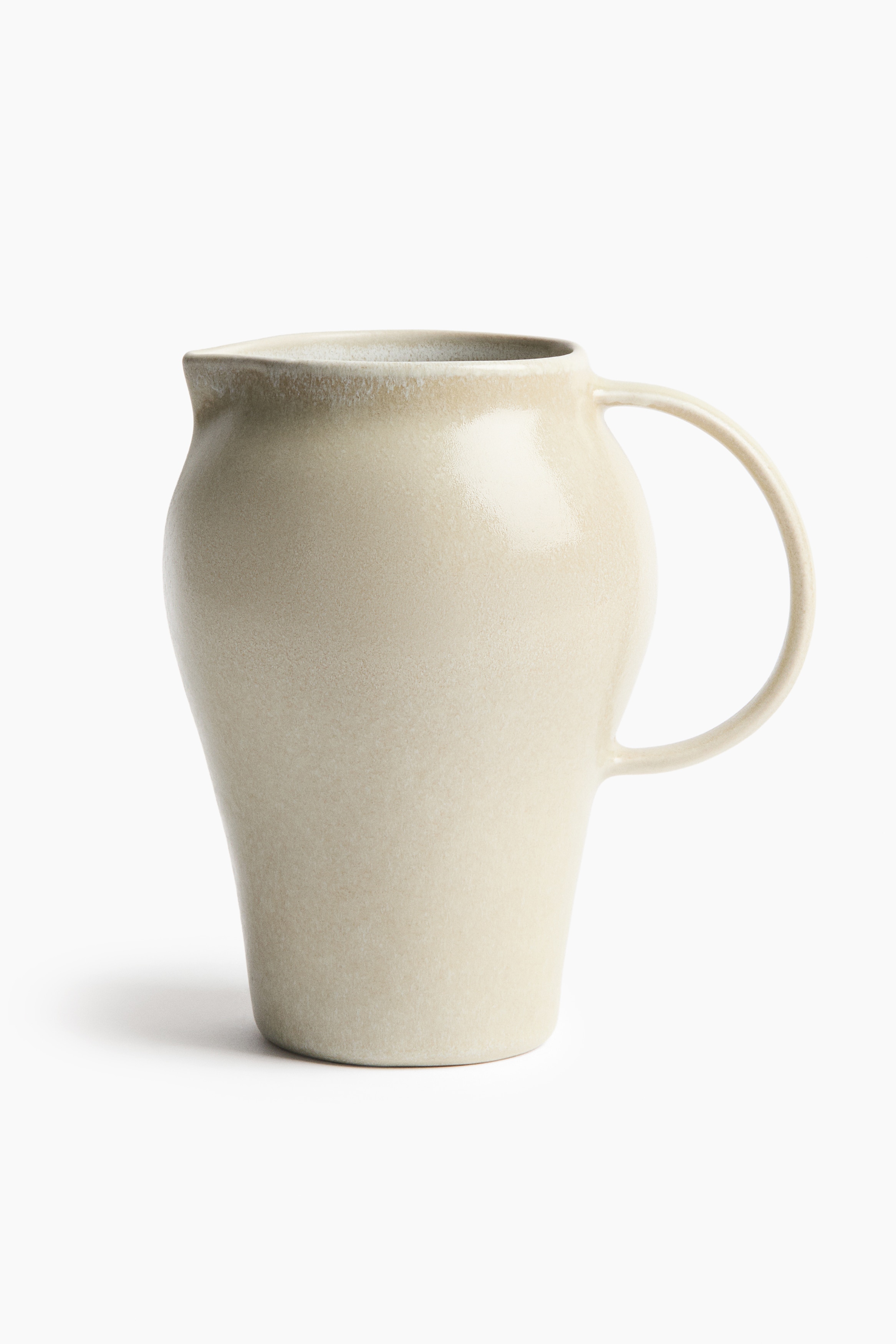 Stoneware jug - Beige clair