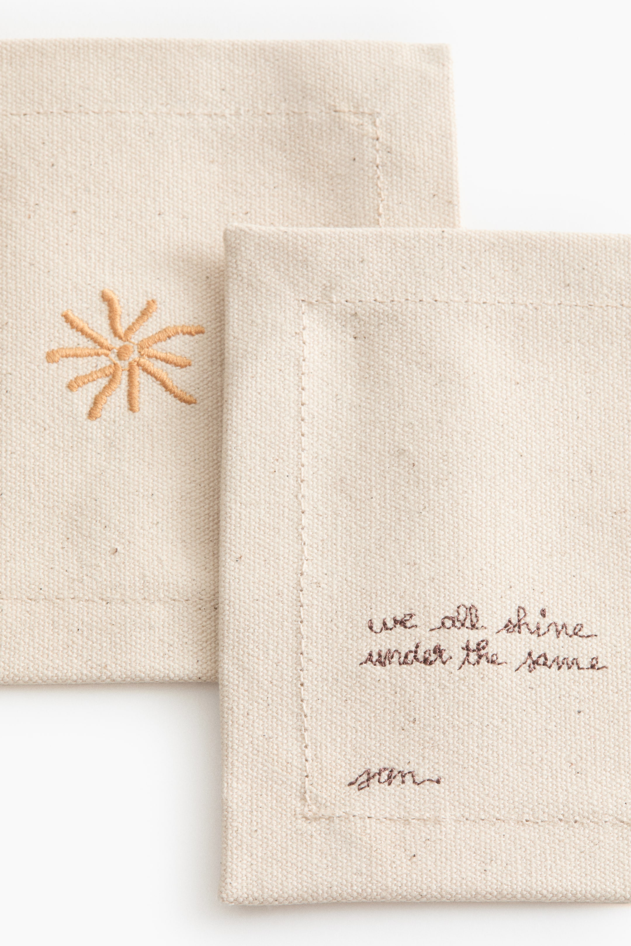 4-Pack Embroidered-Detail Coasters