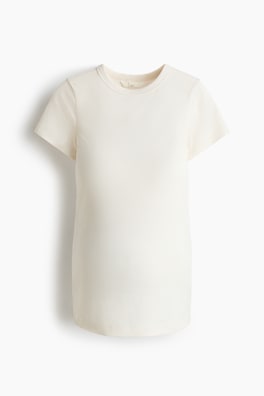 MAMA Ribbad T-shirt i trikå