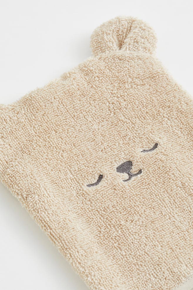 Animal-shaped wash mitt - Light beige/Bear/White/Light pink/Bunny/Dark grey/Bear - 3