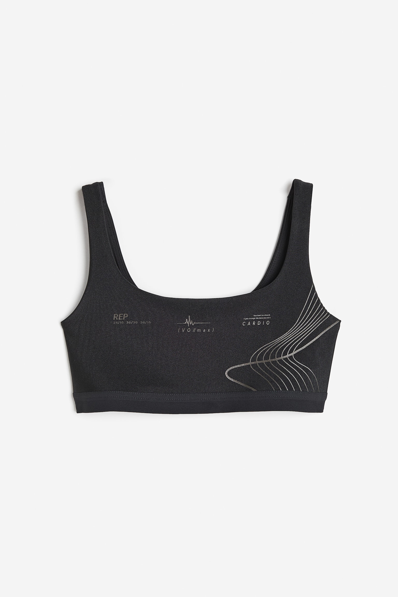 High Shine Sports Bra In DryMove™ - Dark grey - 1