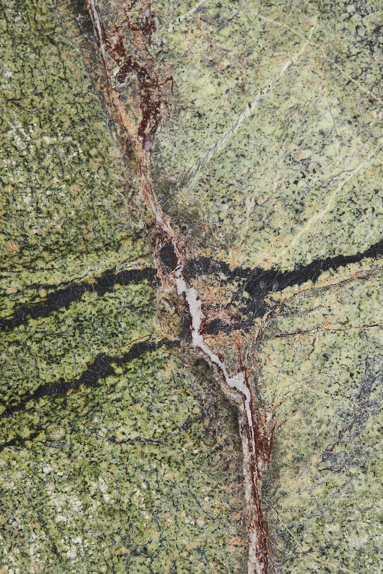 Footed marble serving bowl