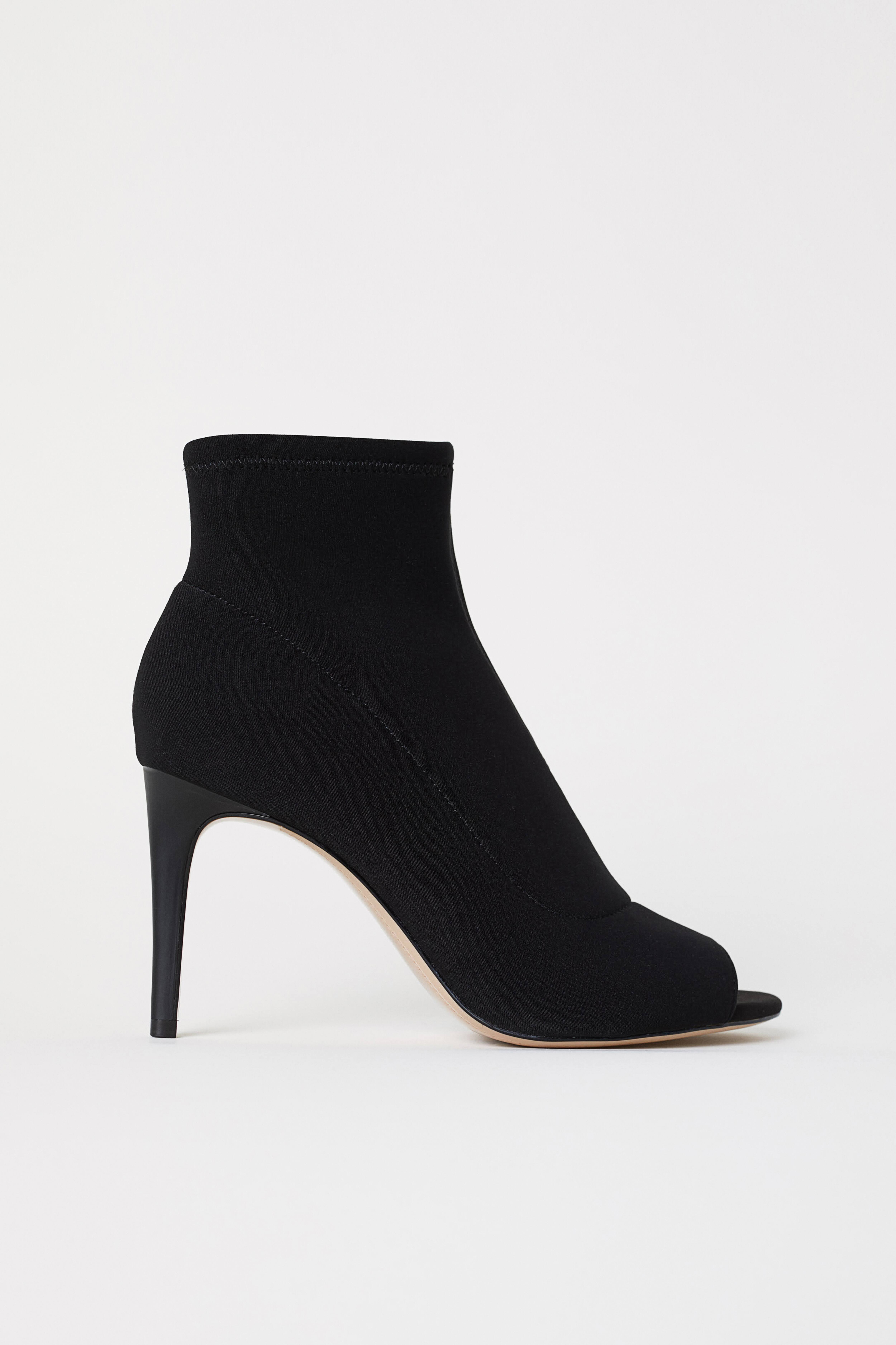 Bottines shops femme bout ouvert