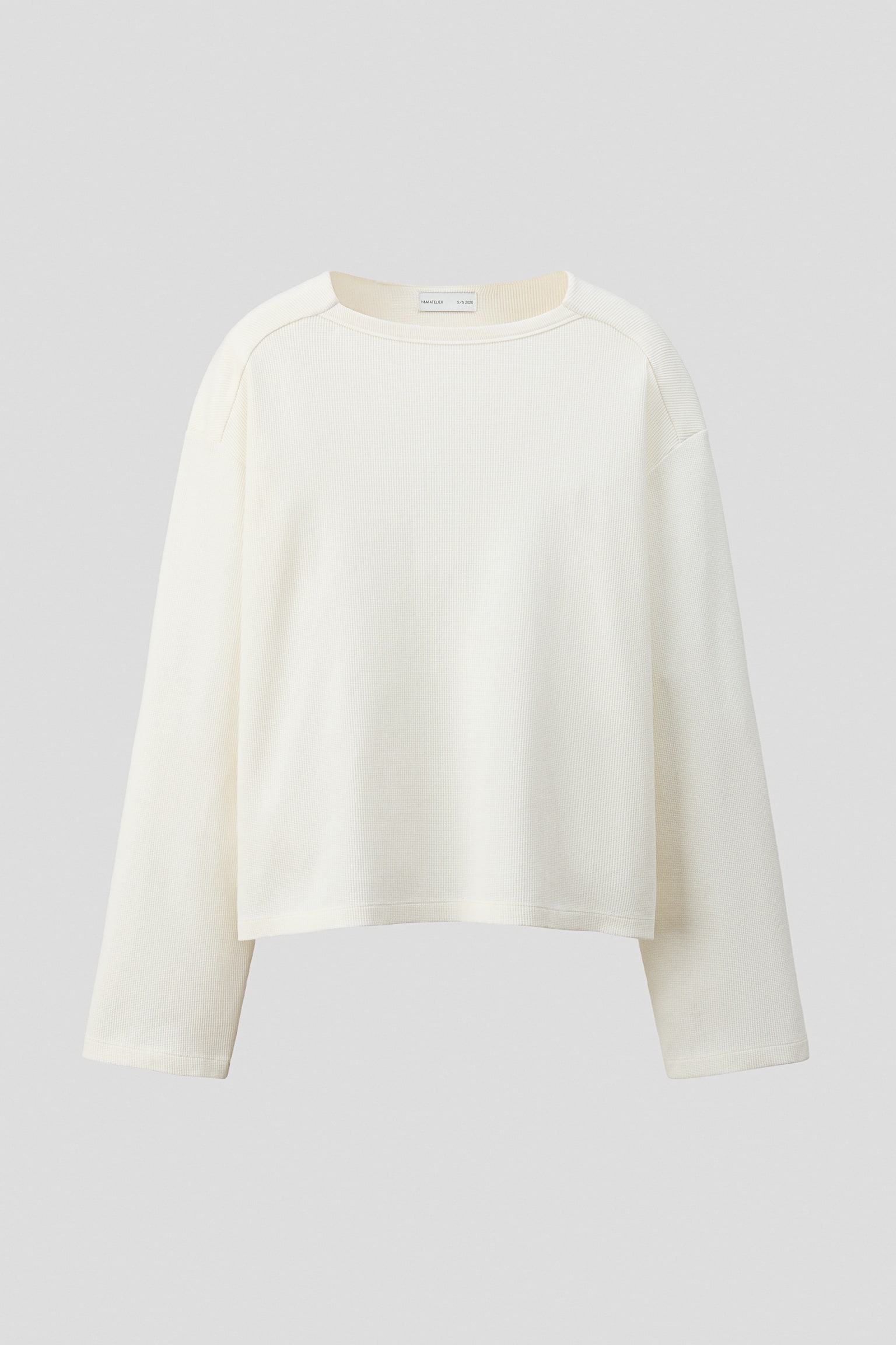 Regular-Fit Long-Sleeved T-Shirt - Ivory/Black - 1