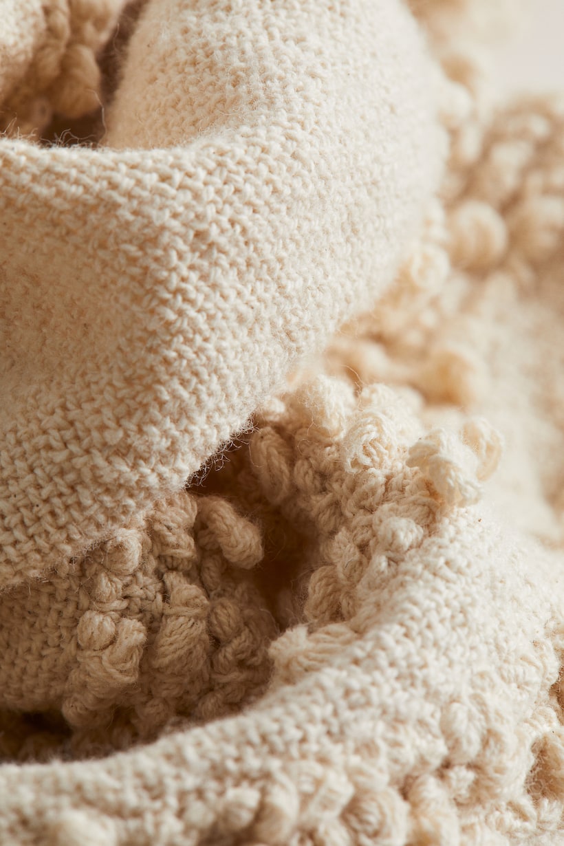 Photo inspiration: Visual Reference: Beige Textured Cotton Blend Bedspread At H M Home