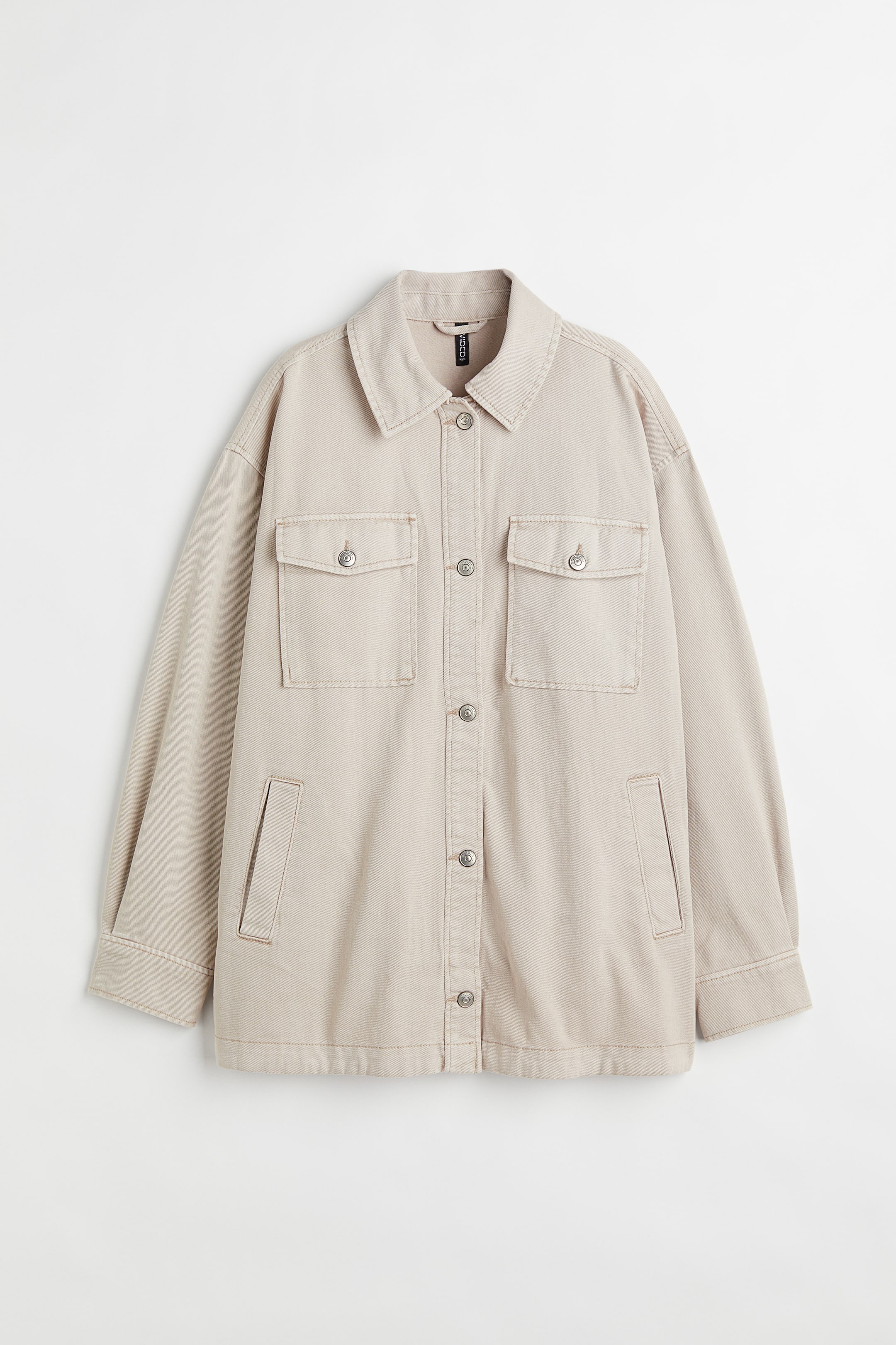 הצגת תמונה גדולה יותר: שאקט ג'ינס Oversized - בז' בהיר - Ladies | H&M IL 1