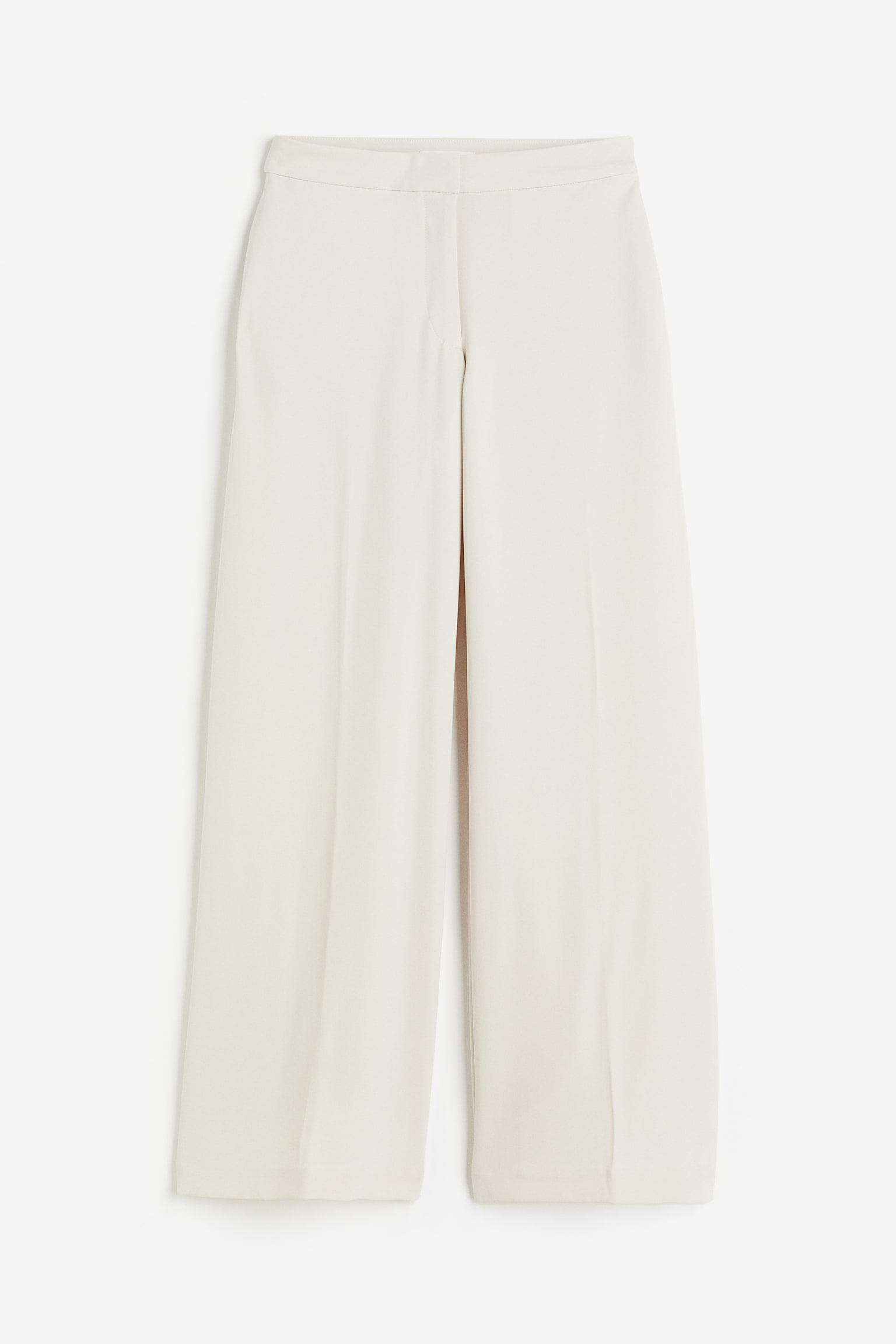 Wide Tailored Pants - Light beige/Beige/Bright blue - 1