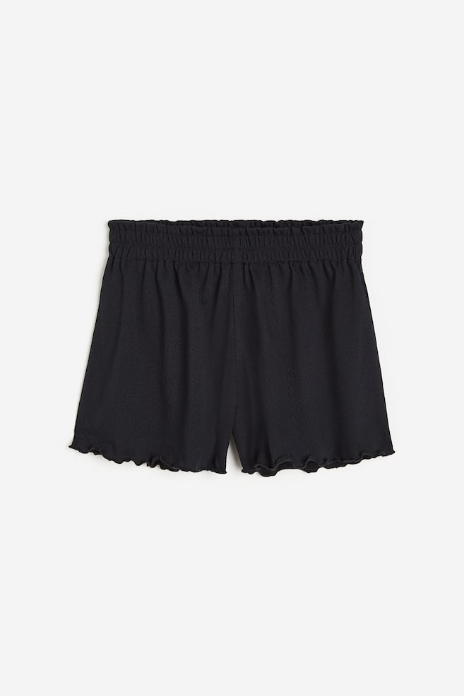 Paperbag-shorts - Sort/Lyslilla - 1