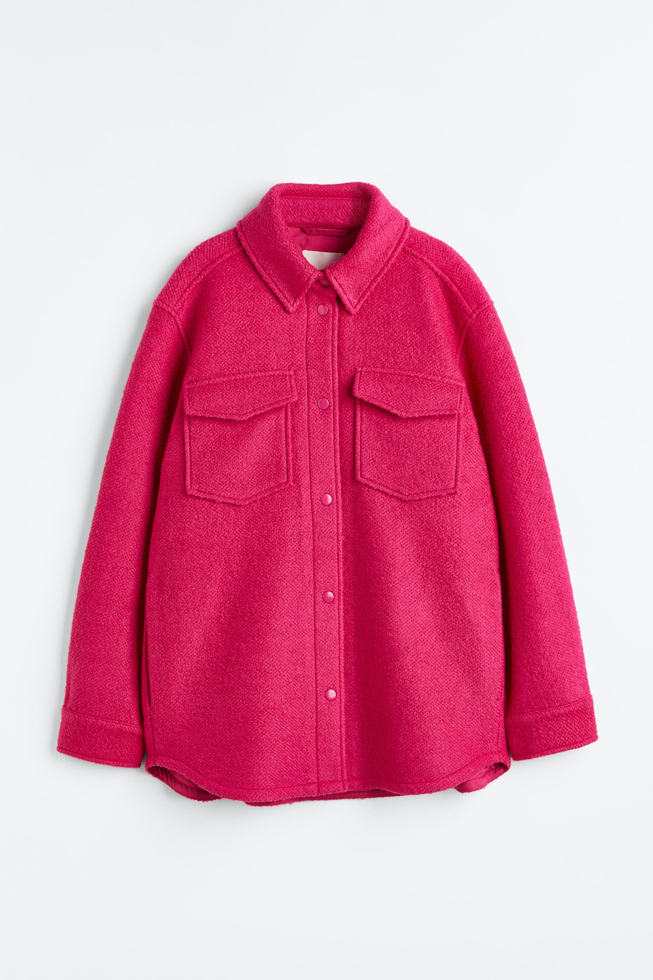 Agrandir l'image: Veste-chemise en laine mélangée - Rose cerise - FEMME | H&M CH 1