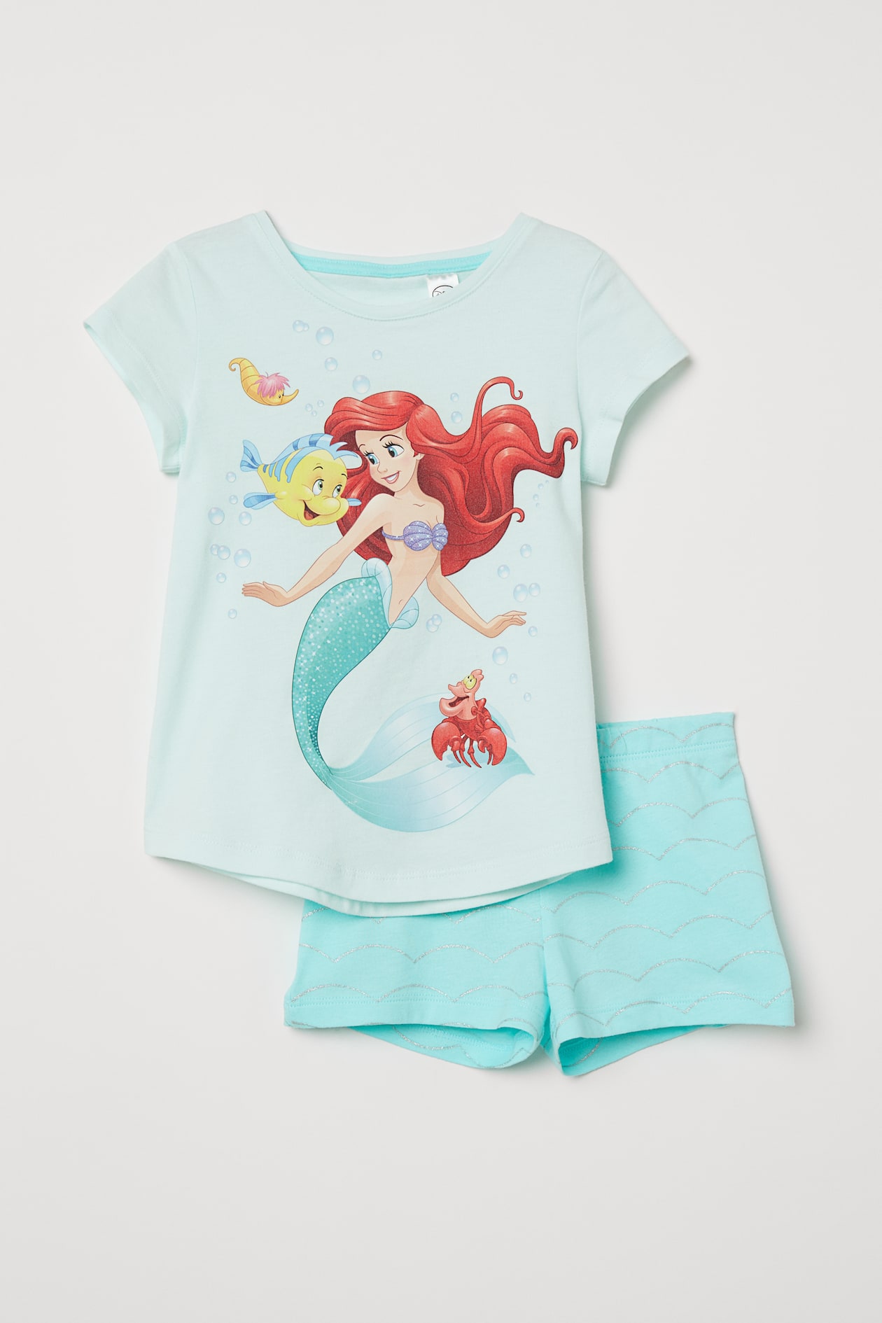 Chemise De Nuit Sirène Arc-en-ciel Pour Fille 3-10 Ans - Pyjama Princesse Manches Volantes - Coton Doux, Lavable