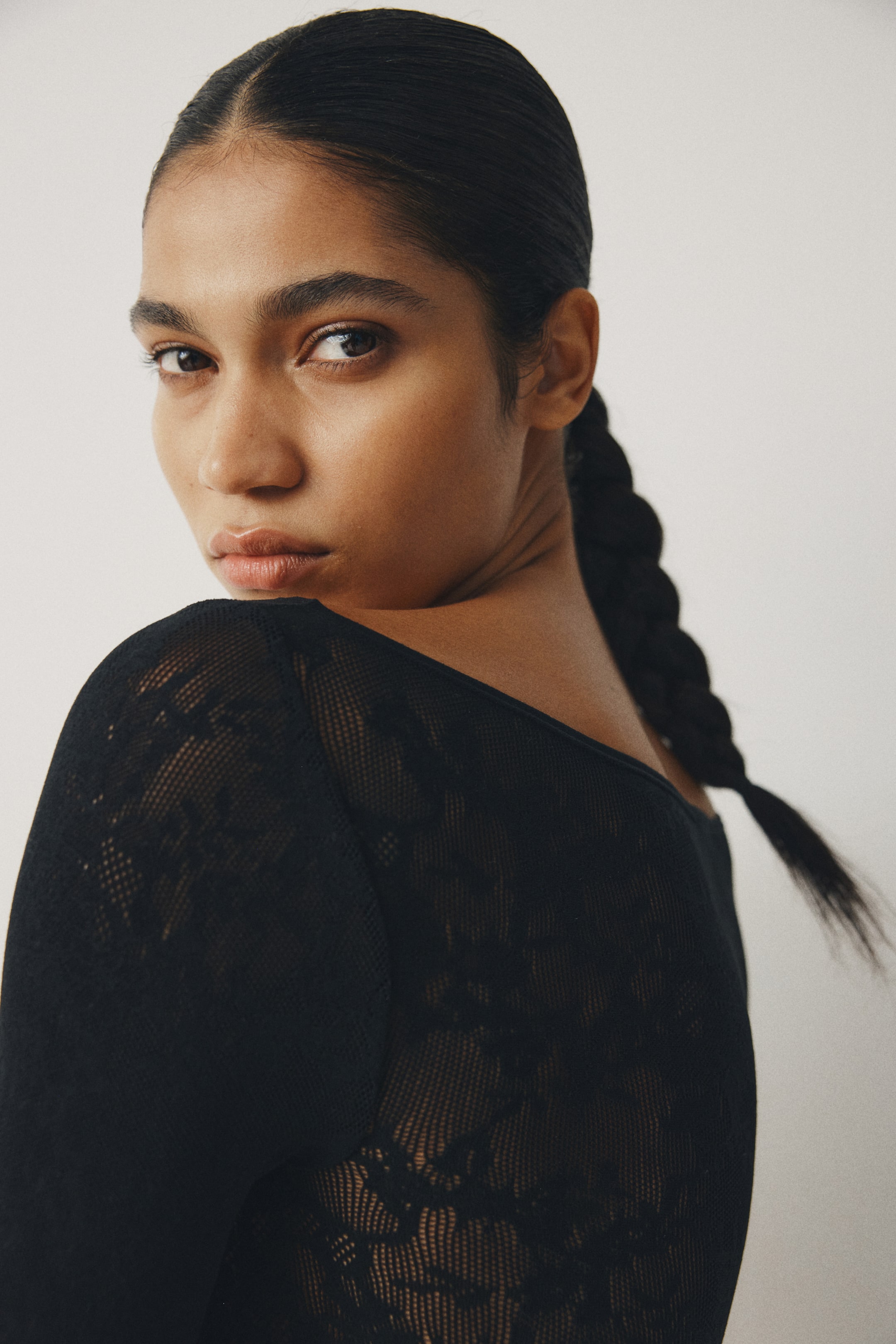 Zobrazit větší obrázek: Bezešvé krajkové body - Černá - ŽENY | H&M CZ 3