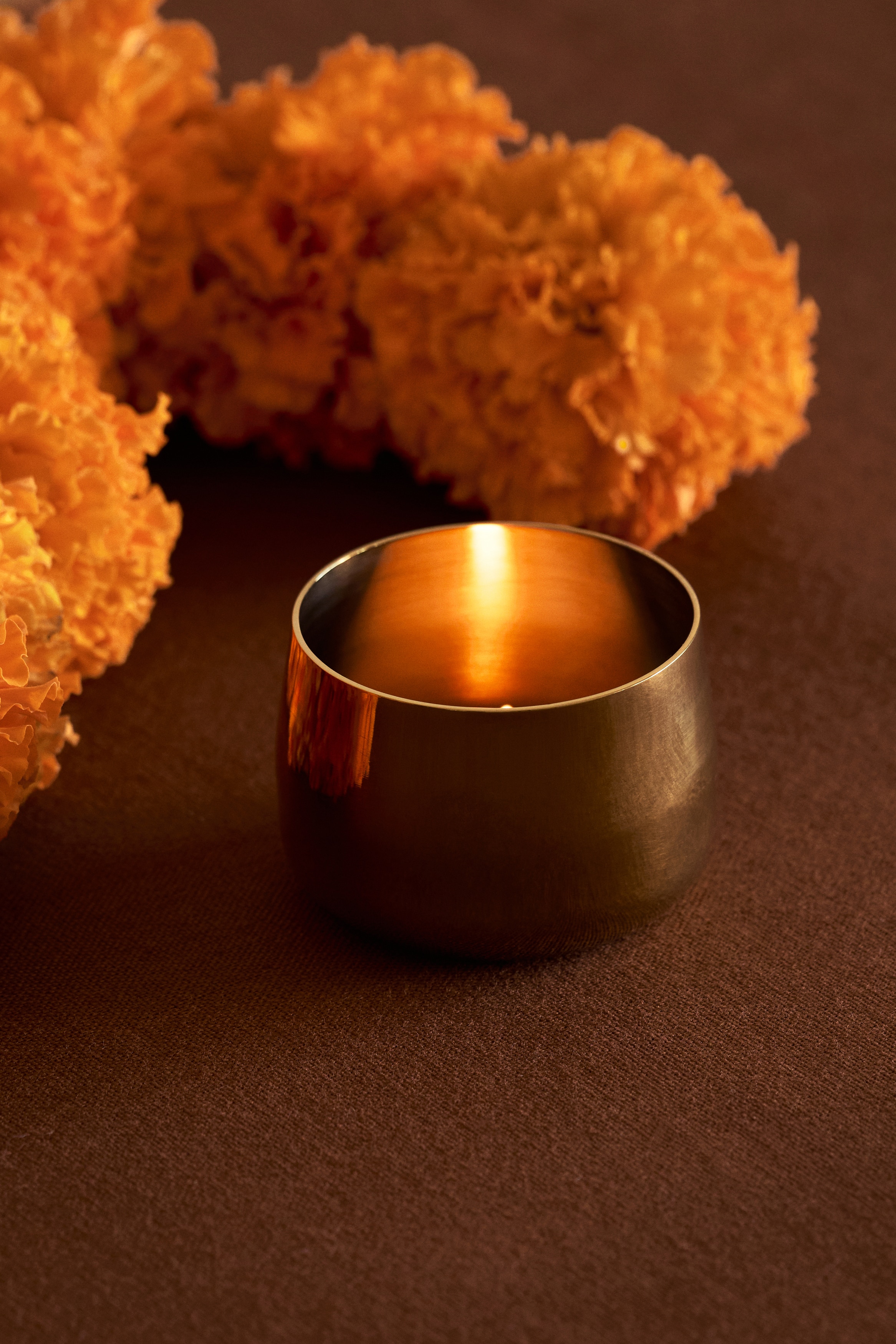 H & M - メタルティーライトホルダー 3個セット - ゴールド