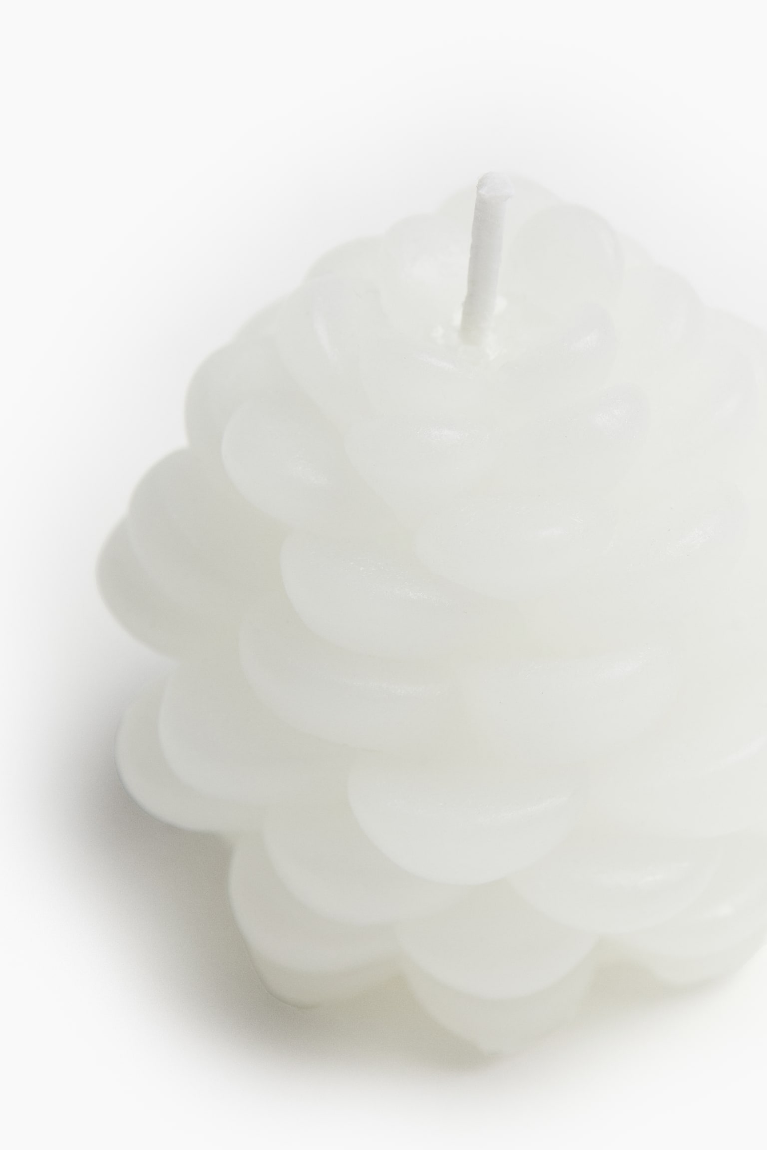 Small pine-cone-shaped candle - ホワイト - 2